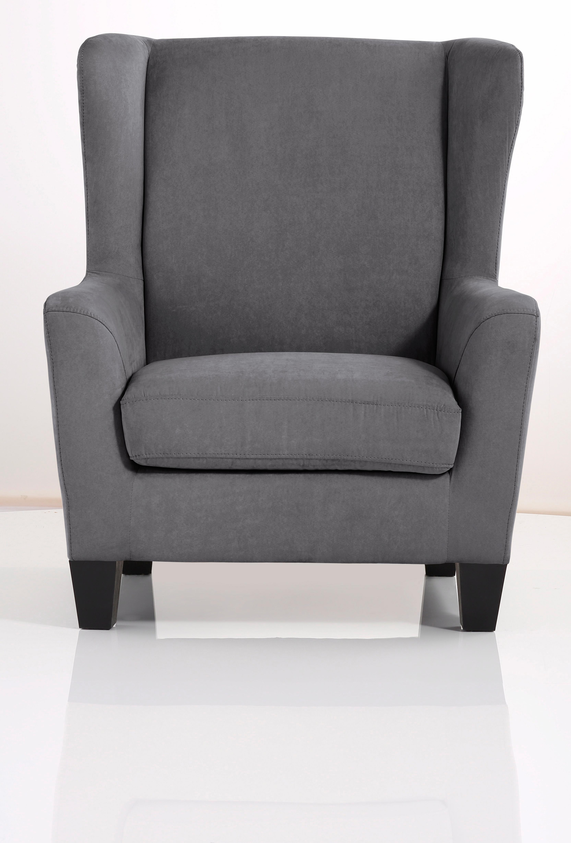 Home affaire Ohrensessel »Chilly, Sessel mit Hocker und Federkern-Polsterung,«, (Set, 2 St., bestehend aus Sessel und Hocker), in Cord und Microfaser-Bezug, Unser Dauertiefpreis