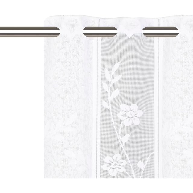 DELAVITA Scheibengardine »TENDRIL«, (1 St.), transparent, gewebt, monochrom,  verschiedene Größen auf Rechnung | BAUR
