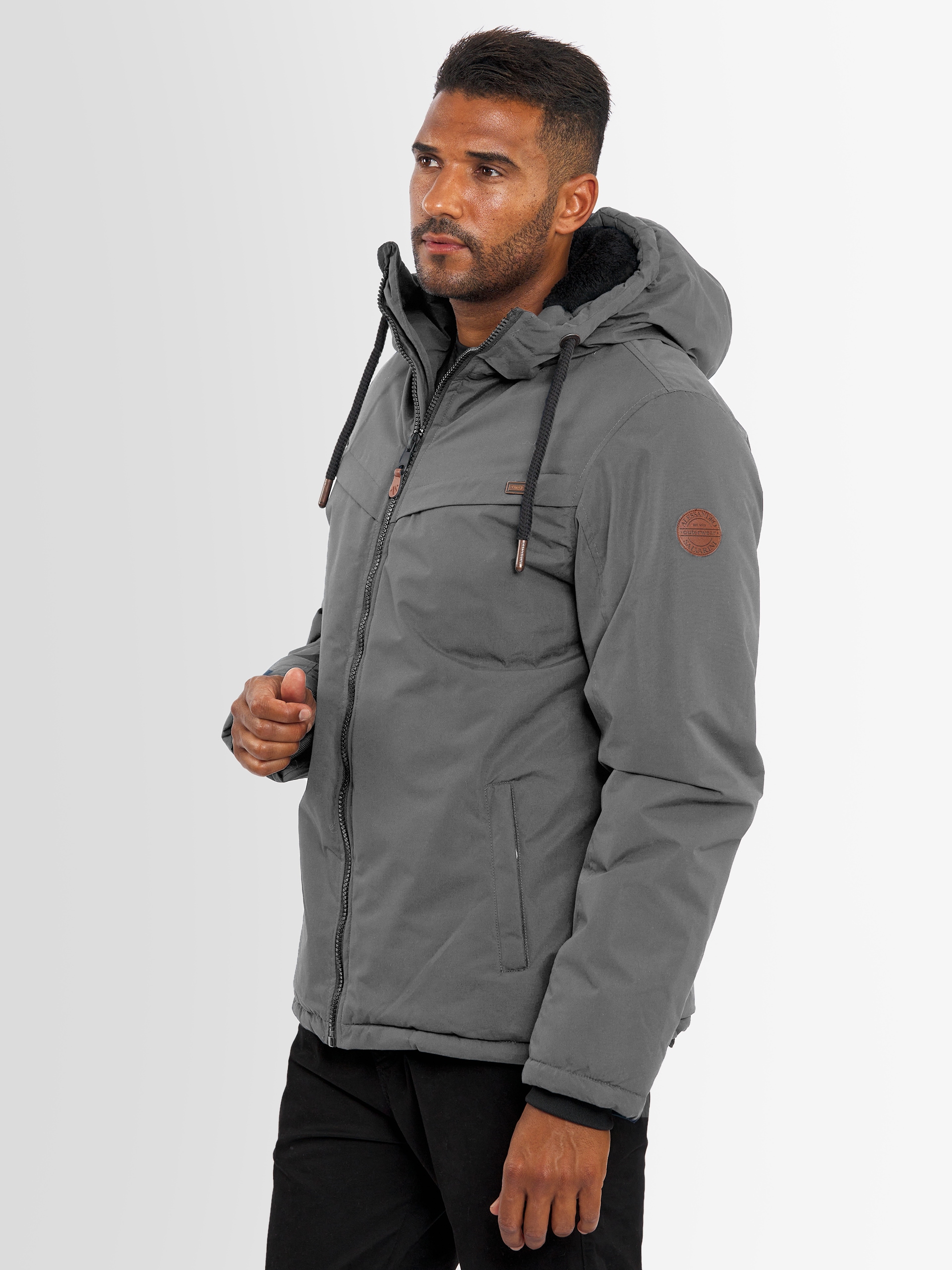 Alessandro Salvarini Winterjacke »ASLighty«, innen komplett mit warmem Teddyfell