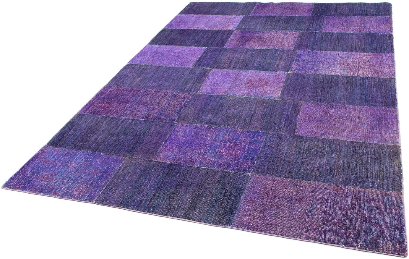 morgenland Teppich »Patchwork - 235 x 165 cm - mehrfarbig«, rechteckig, Wohnzimmer, Handgeknüpft, Einzelstück mit Zertifikat