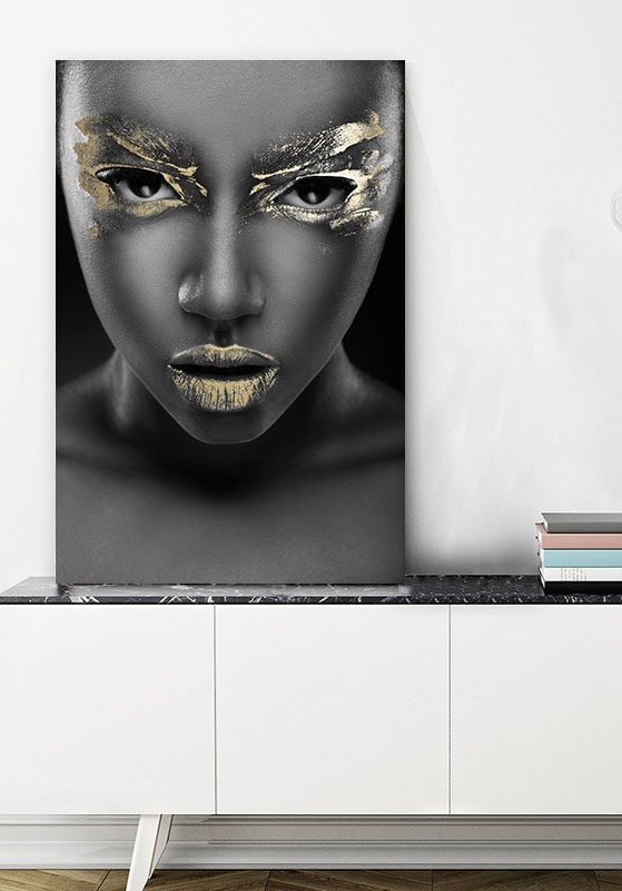queence Acrylglasbild "Behdeti", Frau-Gemälde-Frau-Bilder von Frauen-Mode-M günstig online kaufen