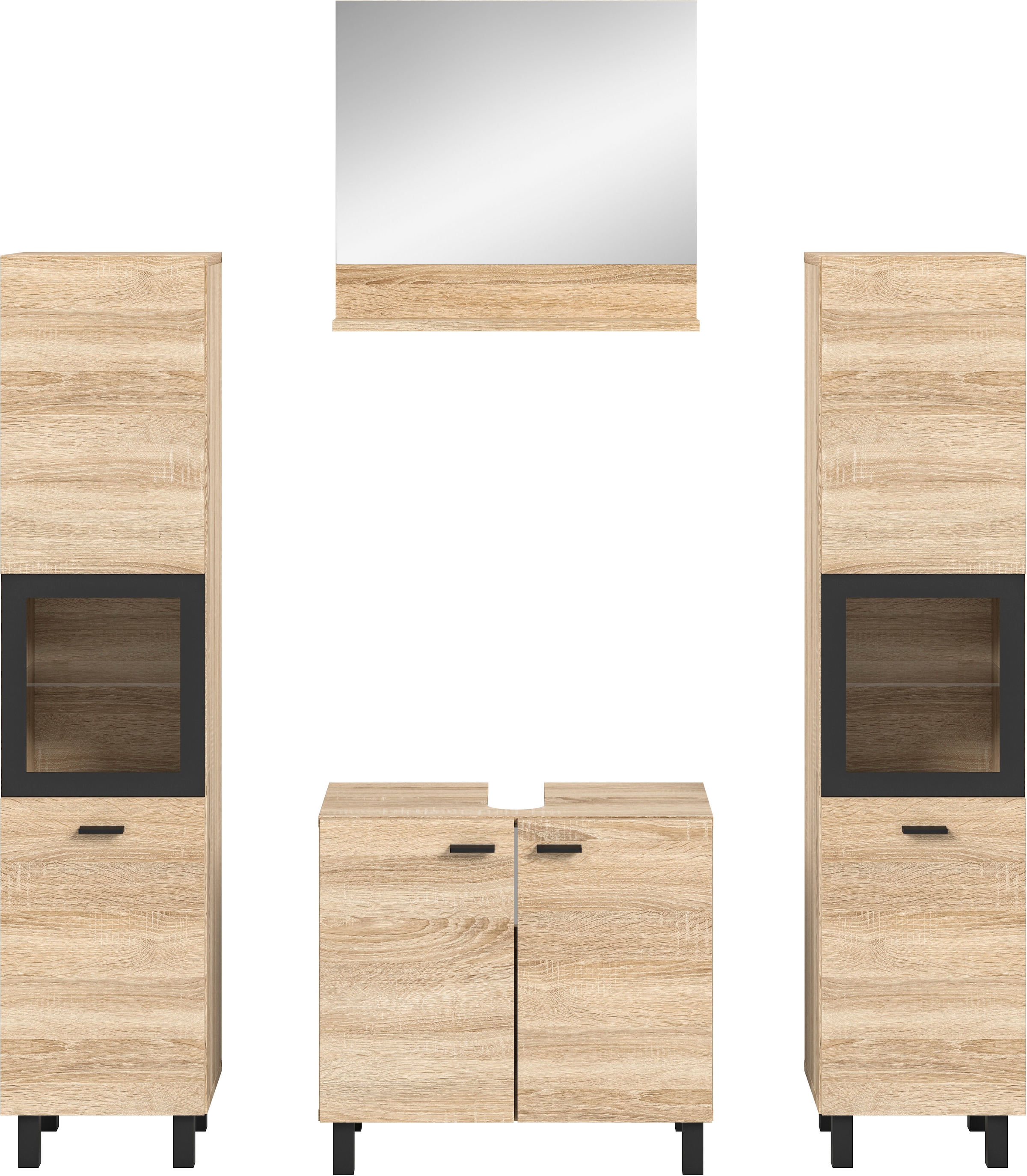 welltime Badmöbel-Set "Tampa, Breite 137cm, 4-teilig" 4 Stk. tlg. günstig online kaufen