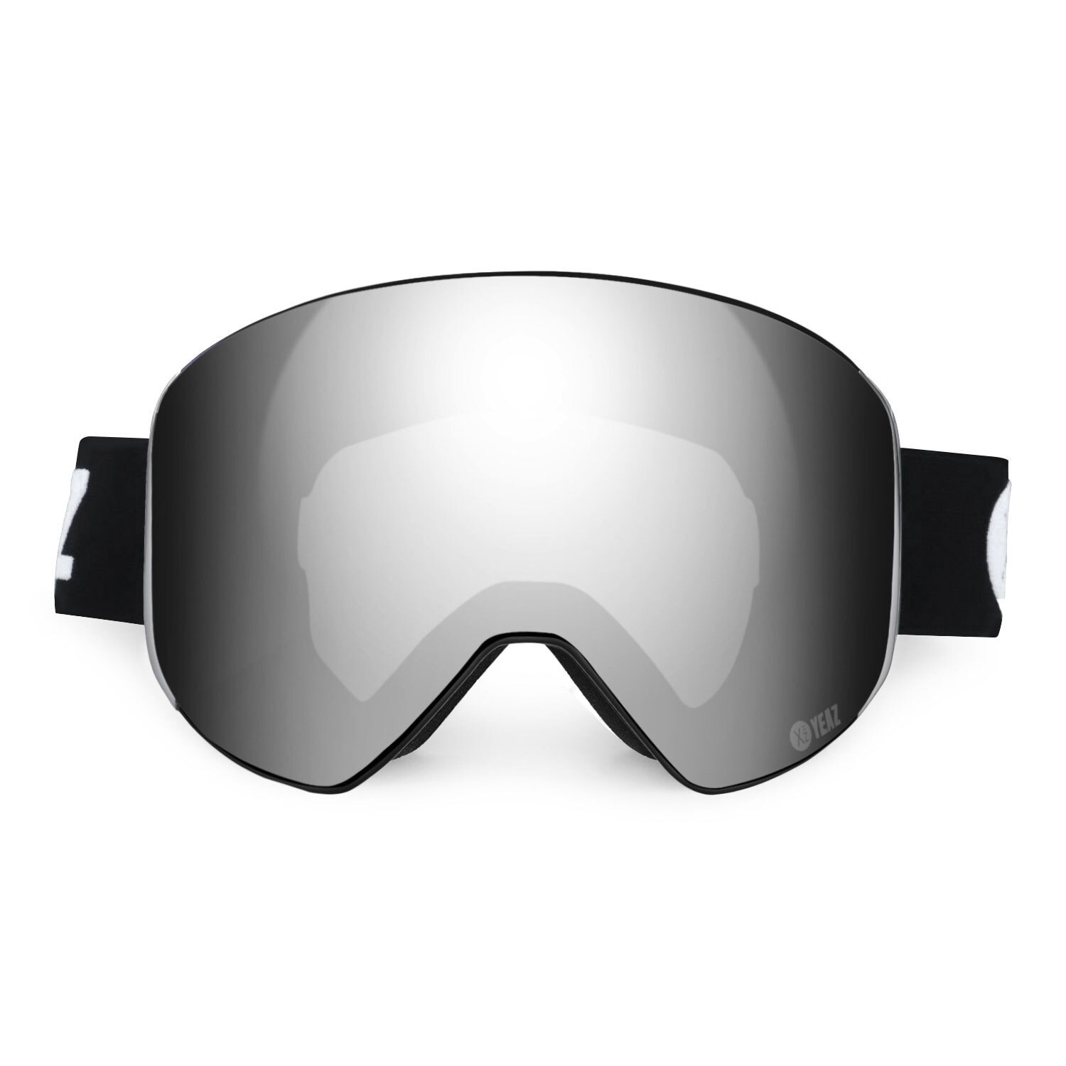 YEAZ Snowboardbrille »Magnet-Ski-Snowboardbrille silber verspiegelt/silber APEX«