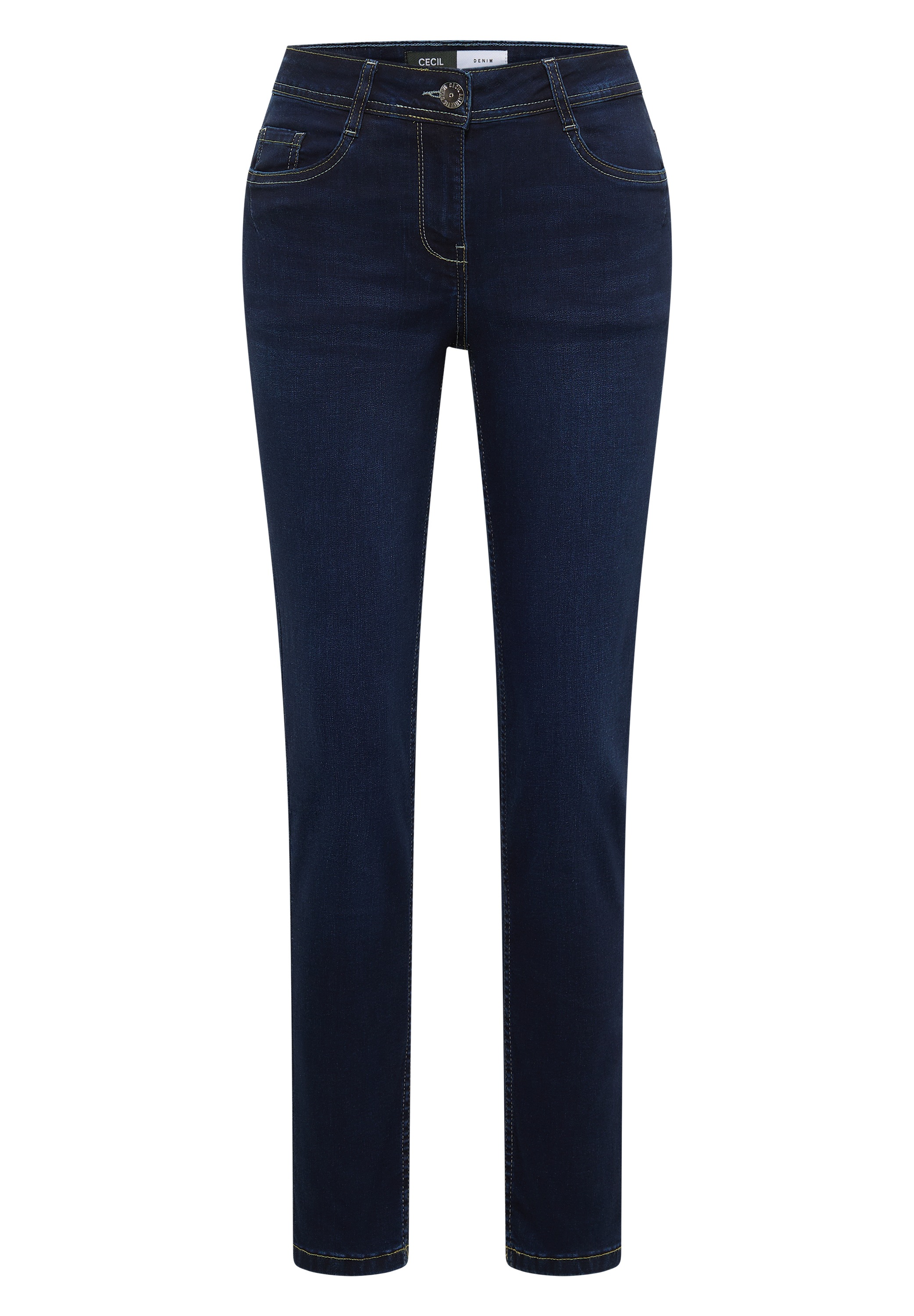 Cecil Scarlett Slim Fit Jeans Dark Blue Wash 34 5