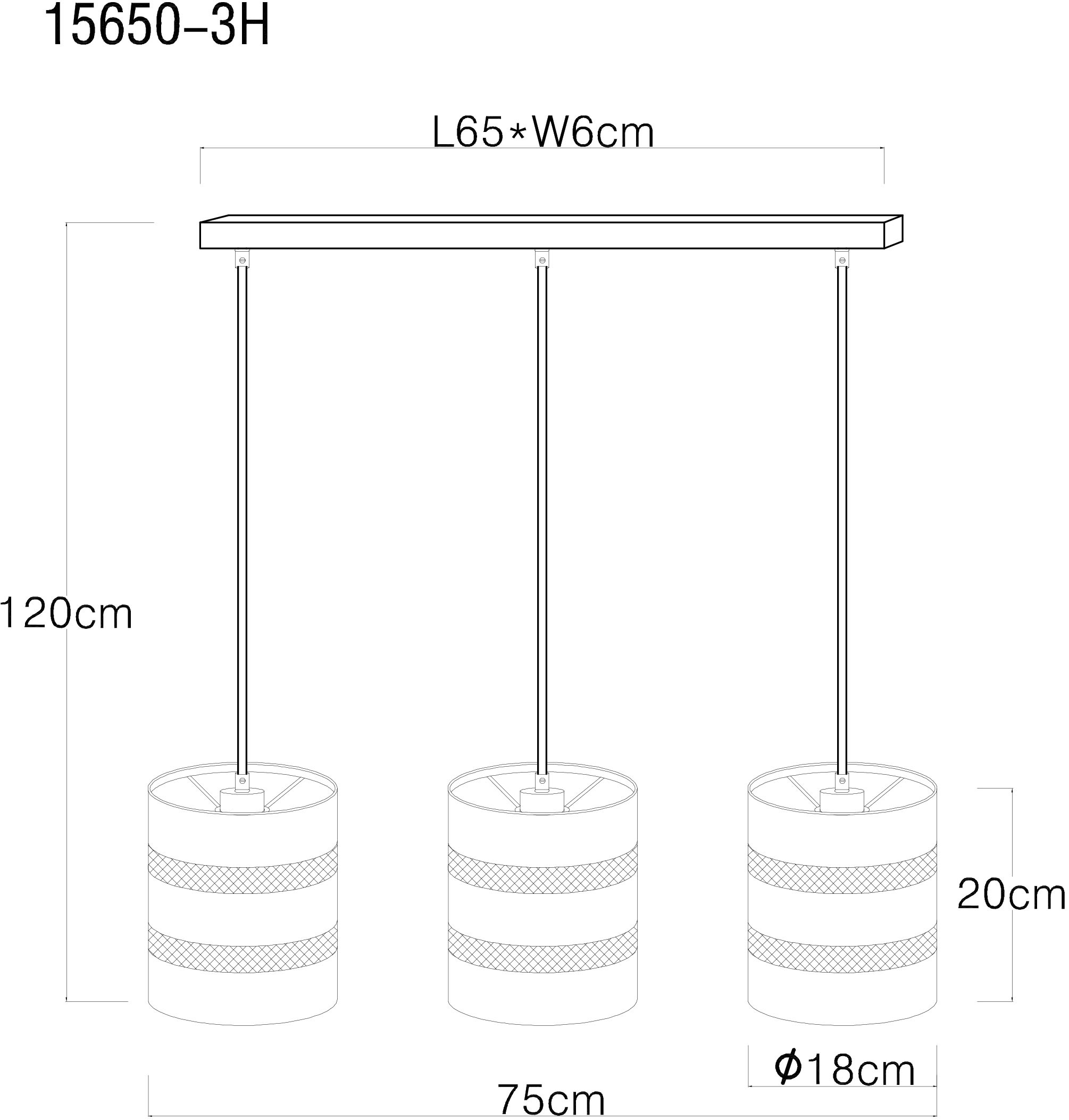 GLOBO LIGHTING Hängeleuchte »SOENI«, Leuchtmittel E27 | ohne Leuchtmittel, Hängelampe/Pendelleuchte/Esszimmer/Wohnzimmer/Esstisch