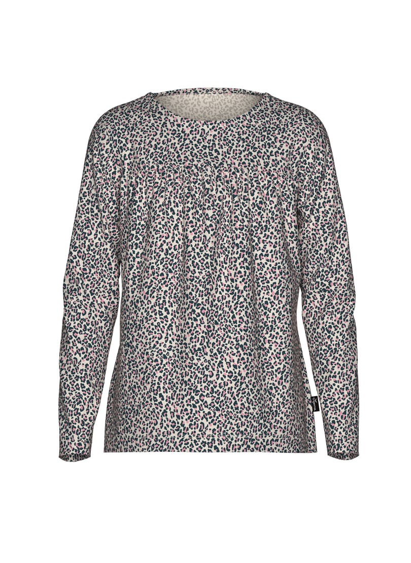 TRIGEMA Jungen Longsleeve "TRIGEMA Langarmshirt mit Leo-Muster", Gr. 80natur, 100% Baumwolle, Basic, Shirts