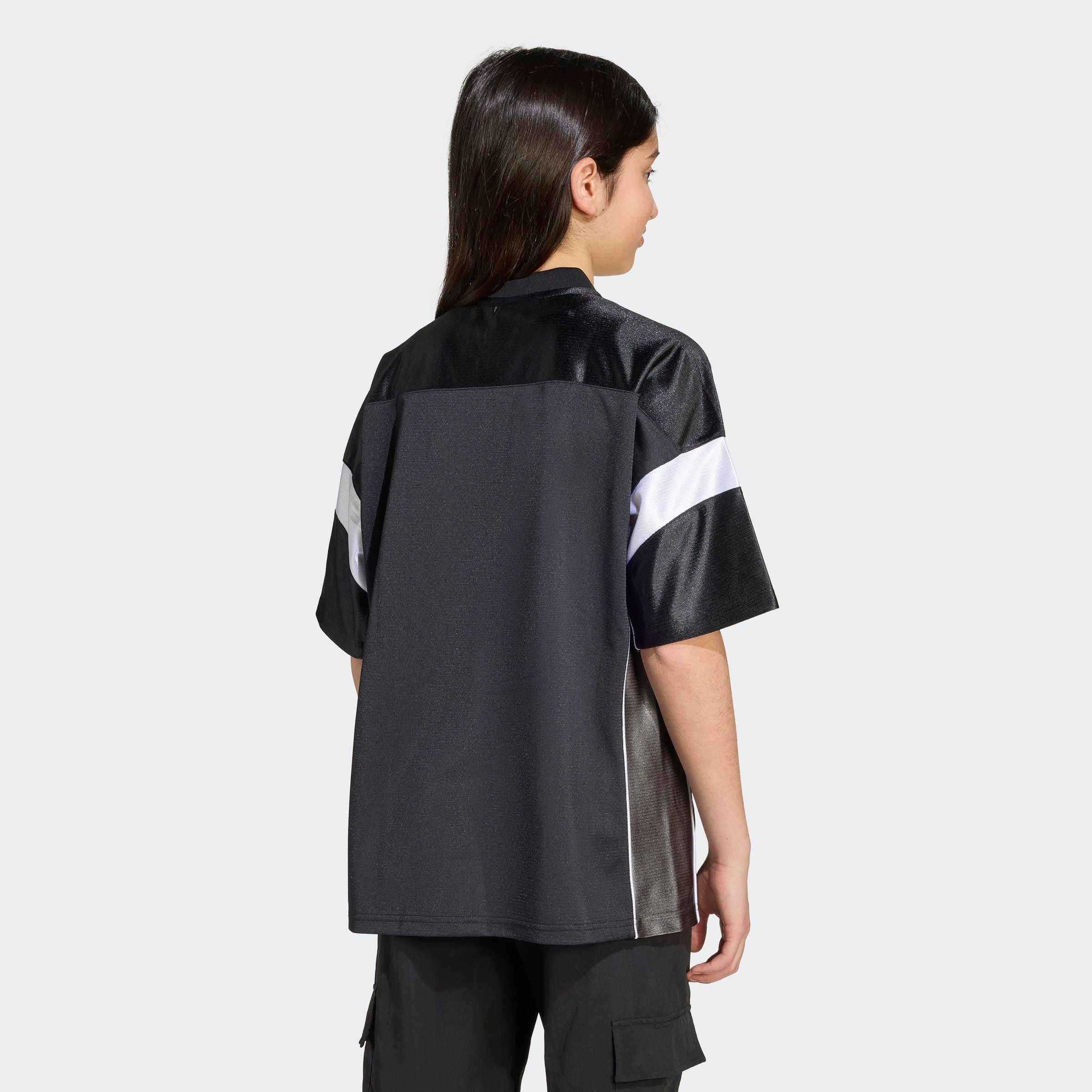 adidas Originals T-Shirt »JERSEY KIDS« sportlicher Stil, V-Ausschnitt, Oversize-Passform, aus Polyester