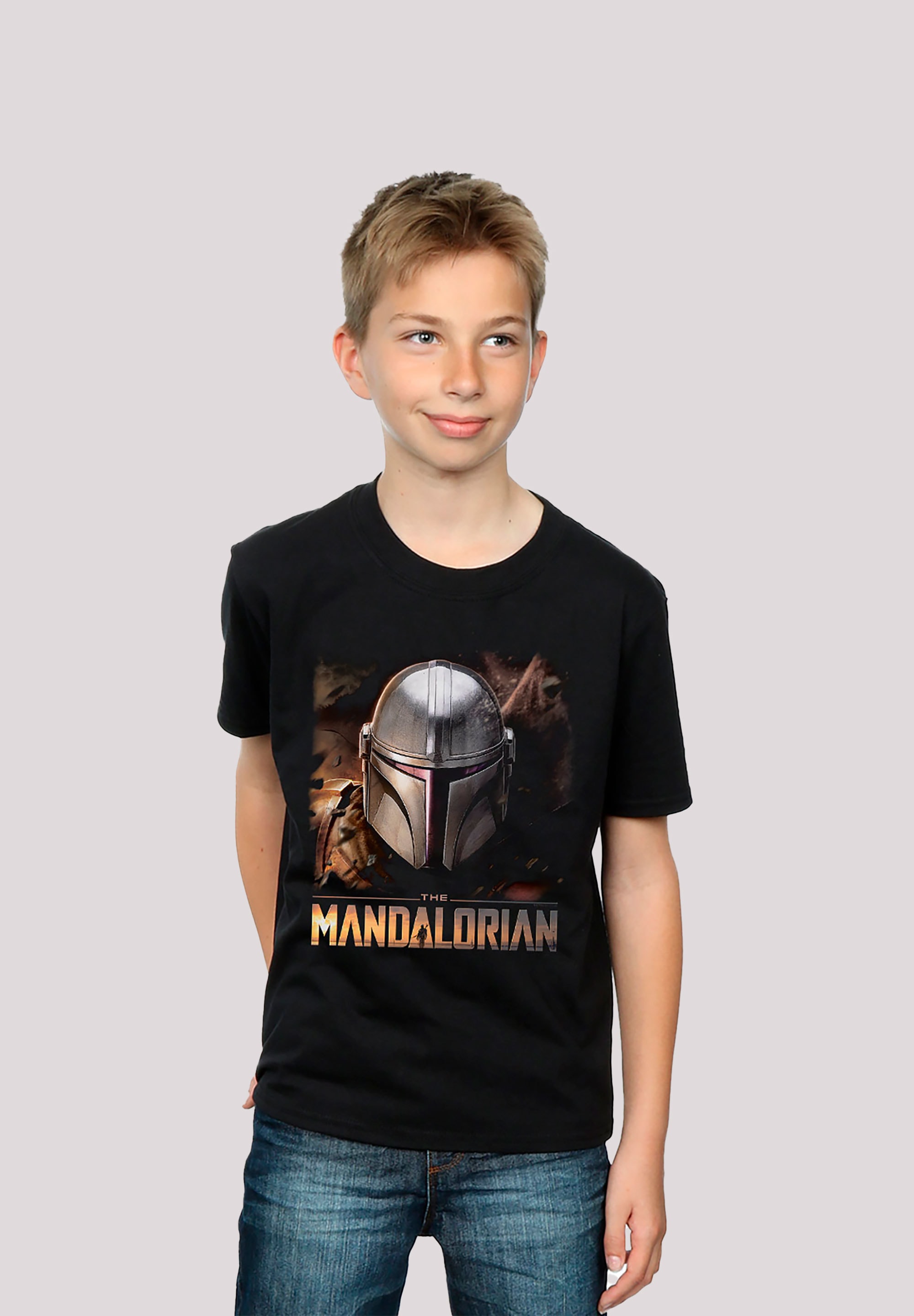 F4NT4STIC T-Shirt »Star Wars The Mandalorian Helm - Premium Krieg der Sterne«, Print
