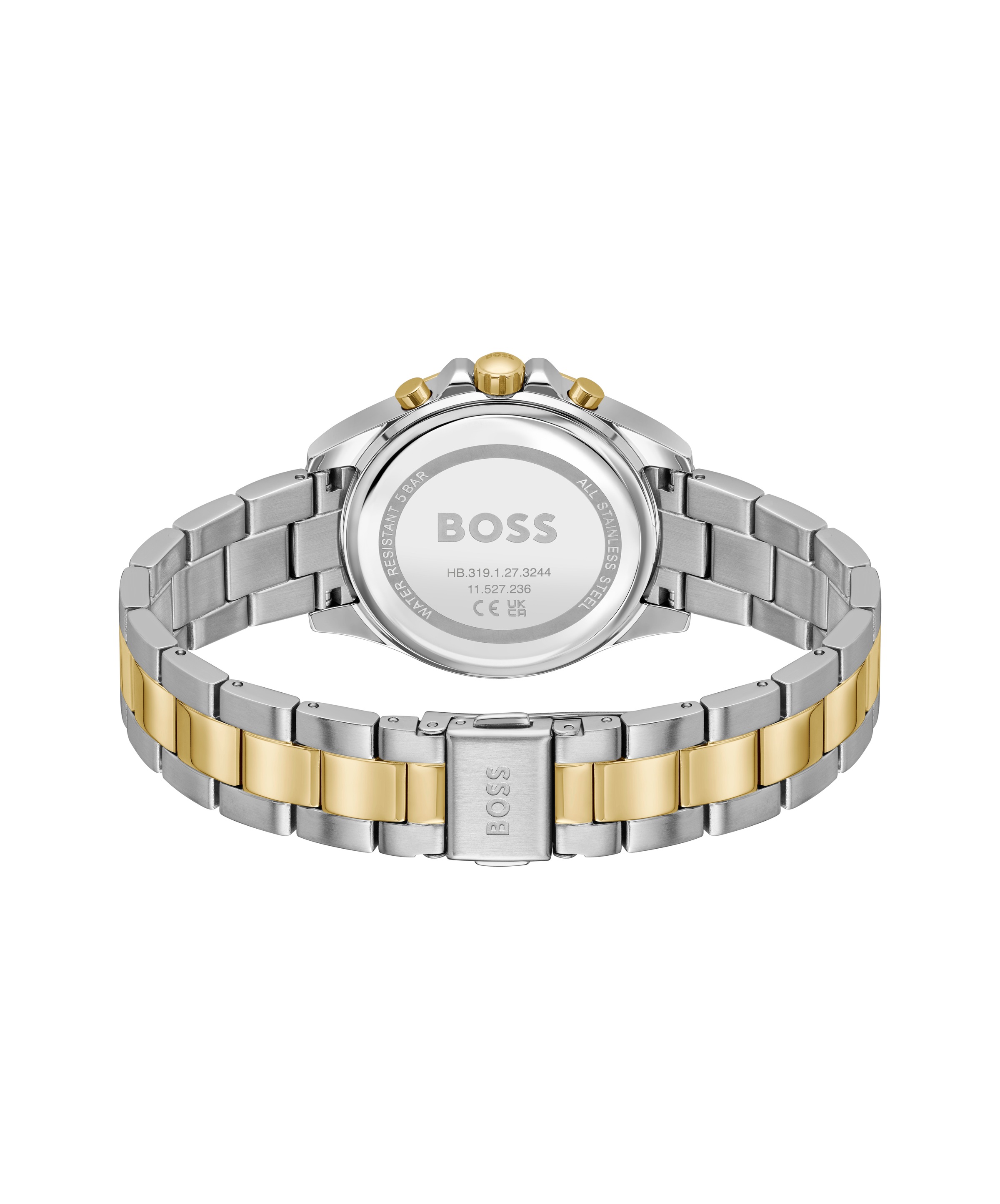 BOSS Multifunktionsuhr »ALLEY«, Quarzuhr, Armbanduhr, Damenuhr, Edelstahlarmband, analog, Tag