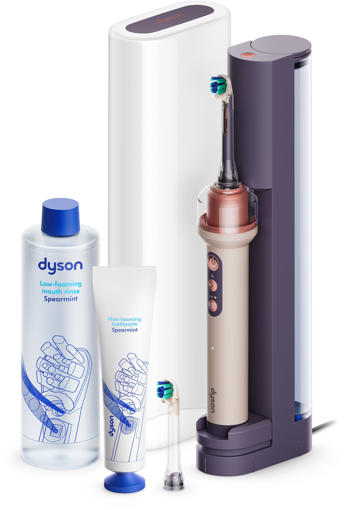 DYSON Elektrische Zahnbürste "Dyson CameraJet™" 2 Stk. Aufsteckbürsten Integrierte Kamera mit Gap Optical Targeting