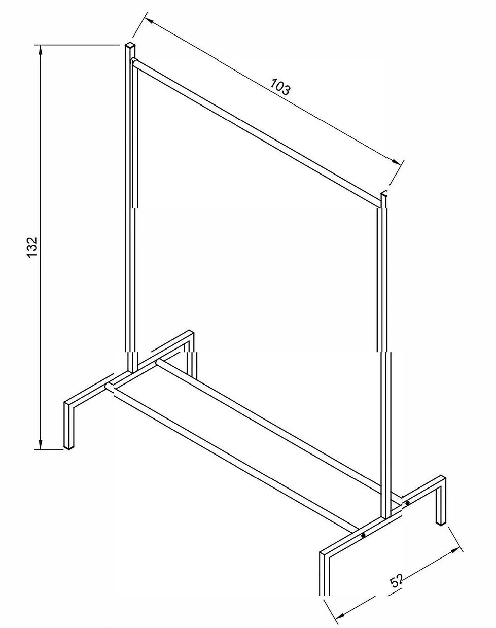 VCM Kleiderschrank »Kleiderständer Kleiderregal Kleiderstange Labol S«, (1 St., VCM Labol)