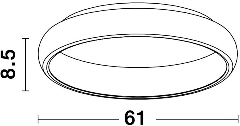 Nova Luce LED Deckenleuchte »ALBI« LED-Modul 1 Stk. Warmweiß