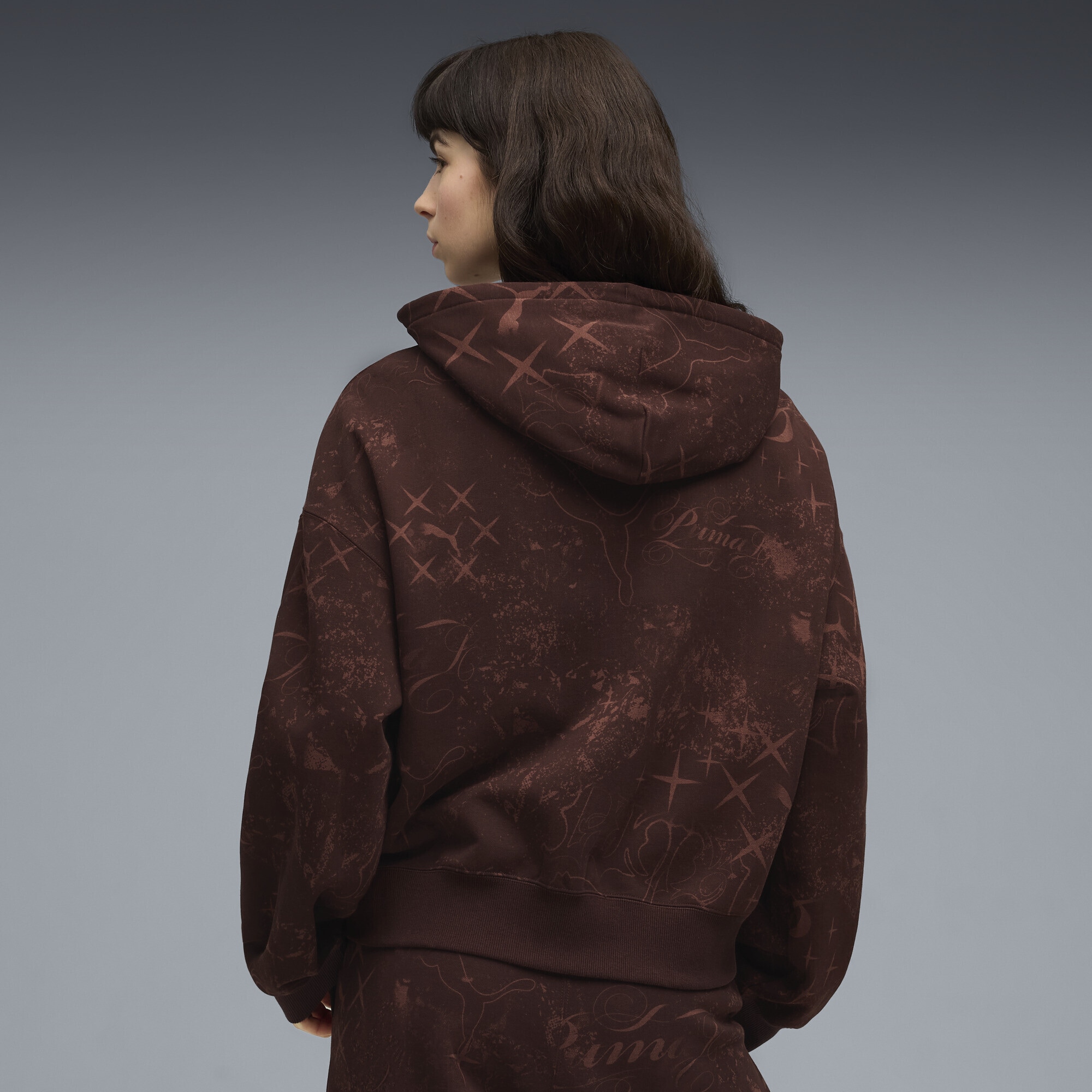 PUMA Hoodie »Street Glam Oversized Kapuzenjacke Damen«
