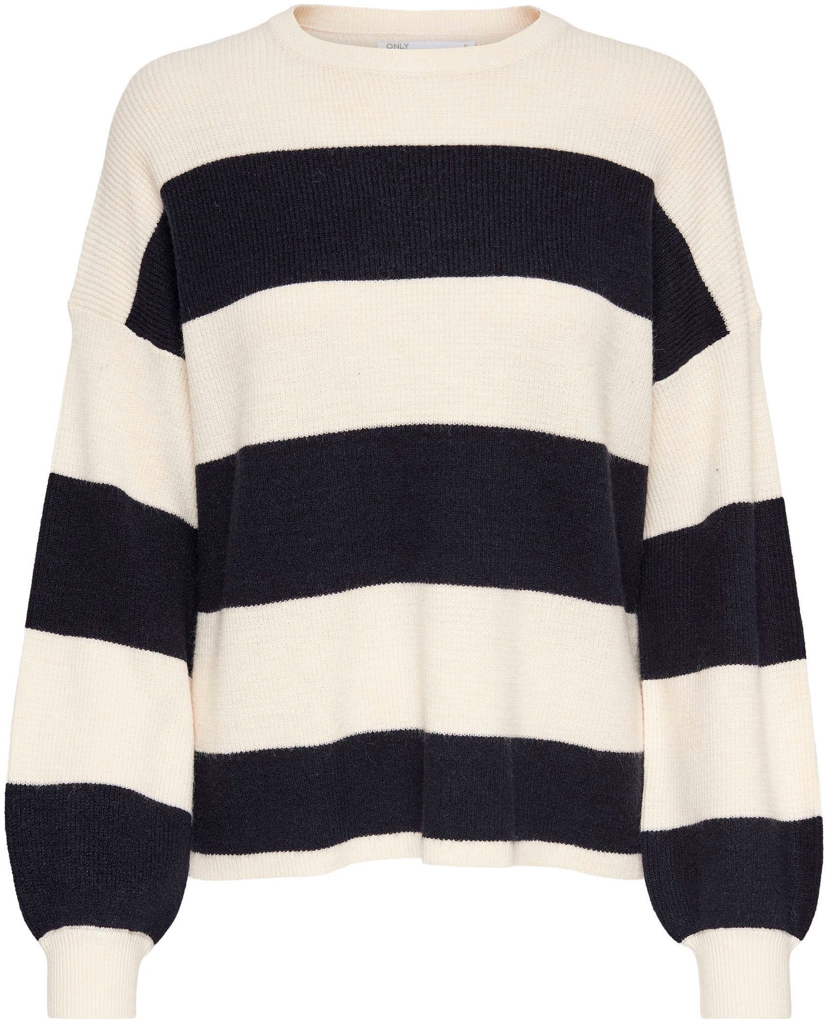 ONLY Strickpullover "ONLATIA L/S STRIPE PULLOVER KNT NOOS" mit Colorblock D günstig online kaufen