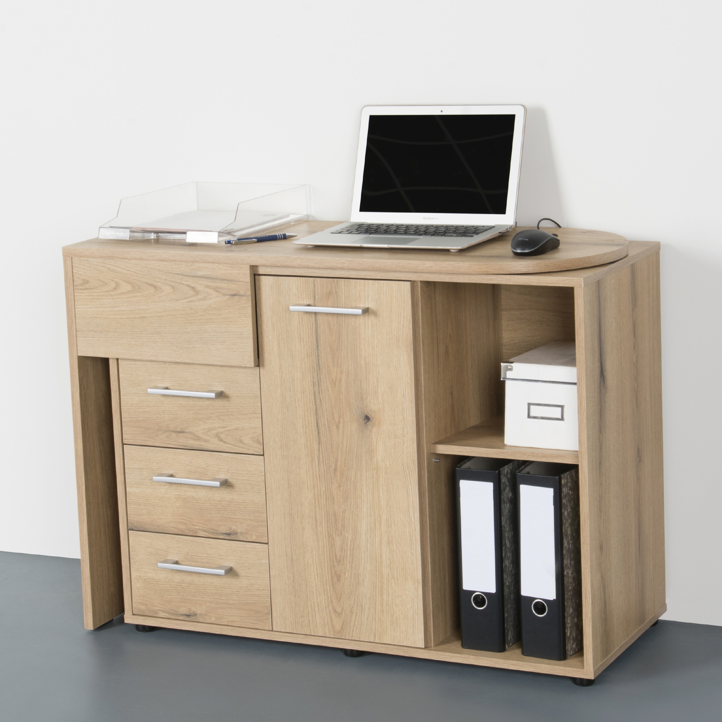 VOGL Möbelfabrik Schreibtisch, schwenkbare Tischplatte, platzsparend, Made in Germany