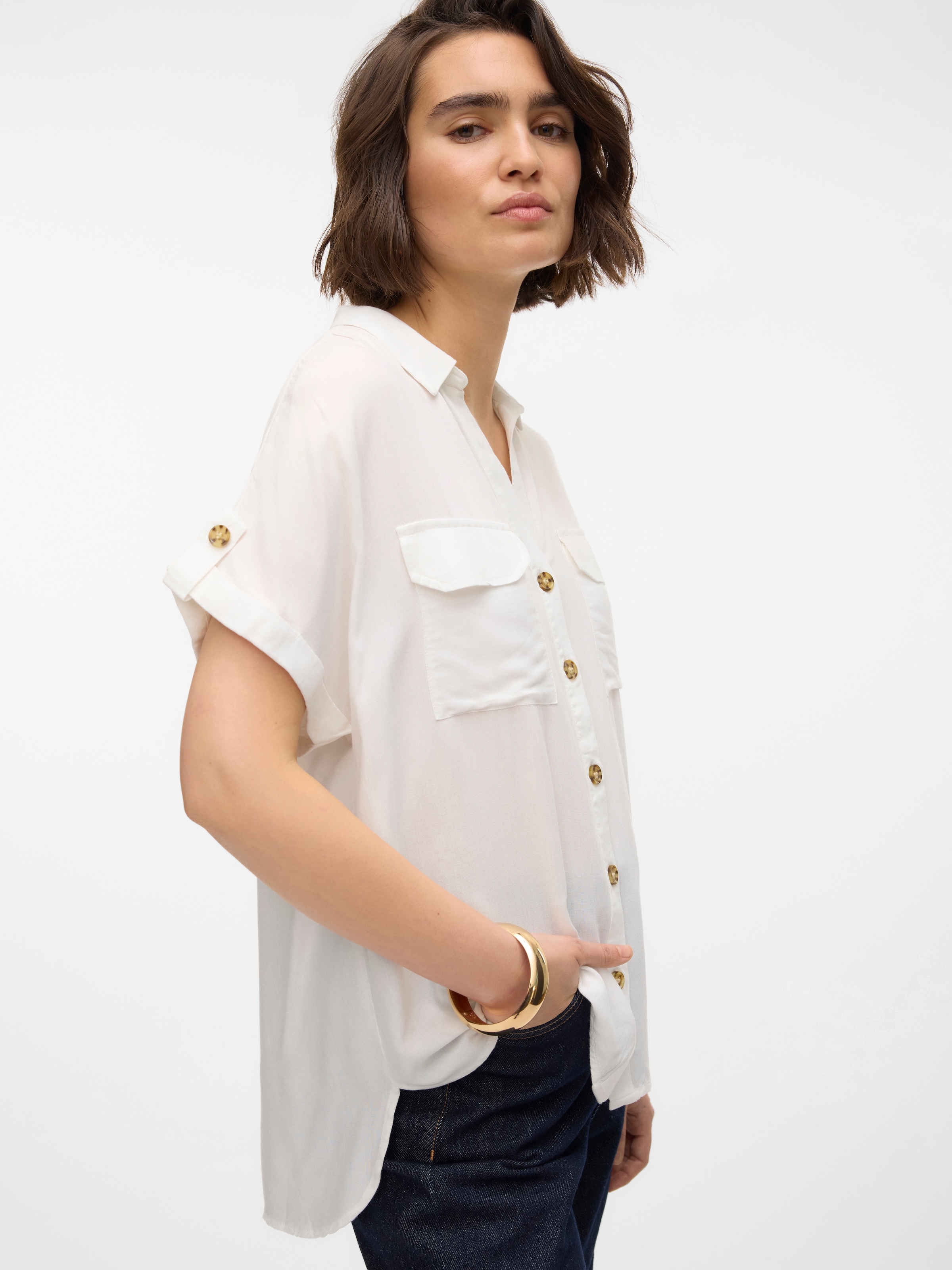 Thumbnail - Vero Moda Hemdbluse "VMBUMPY S/S SHIRT WVN GA NOOS"