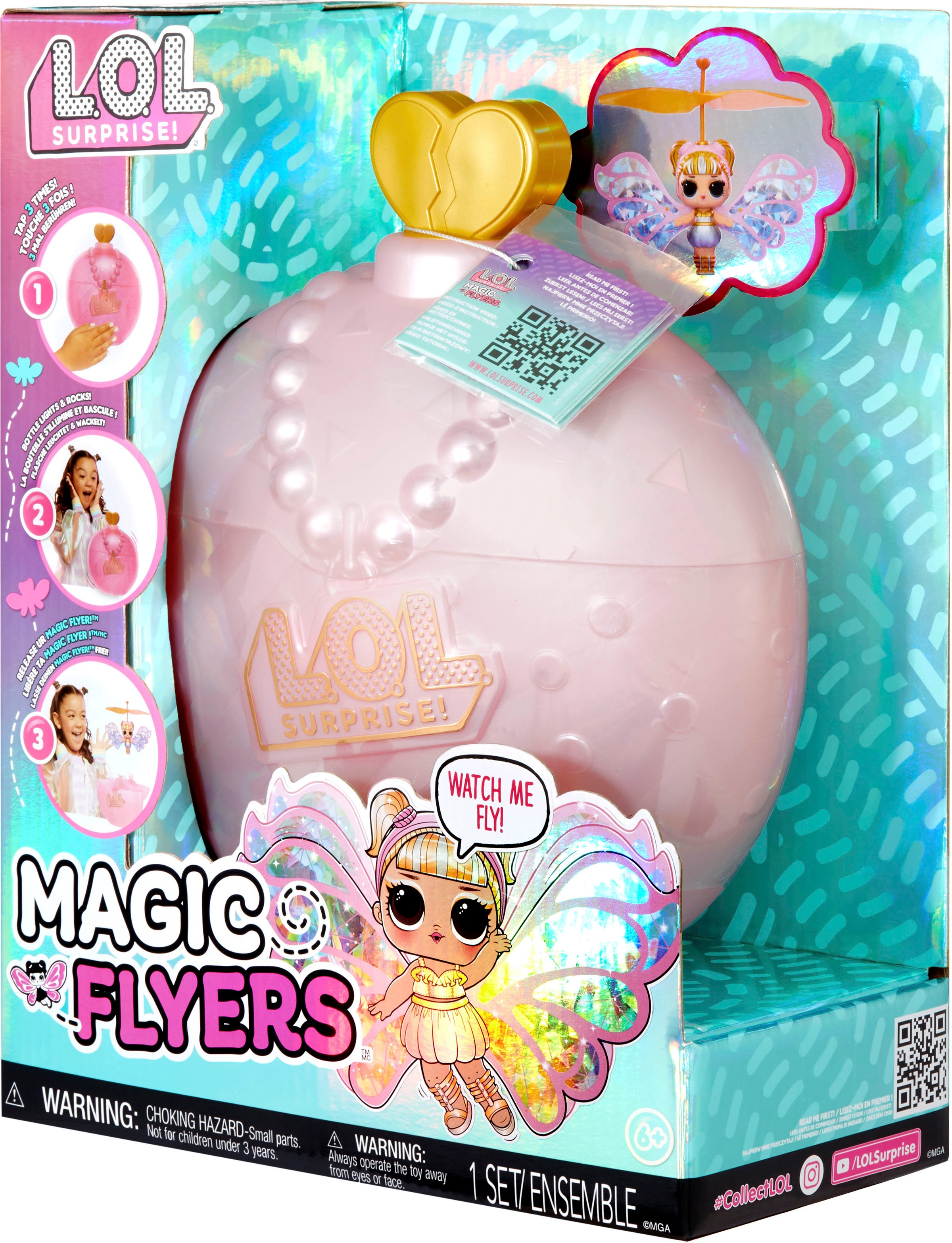L.O.L. SURPRISE! Minipuppe »Magic Flyers - Sky Starling (Gold Wings)«, mit Licht