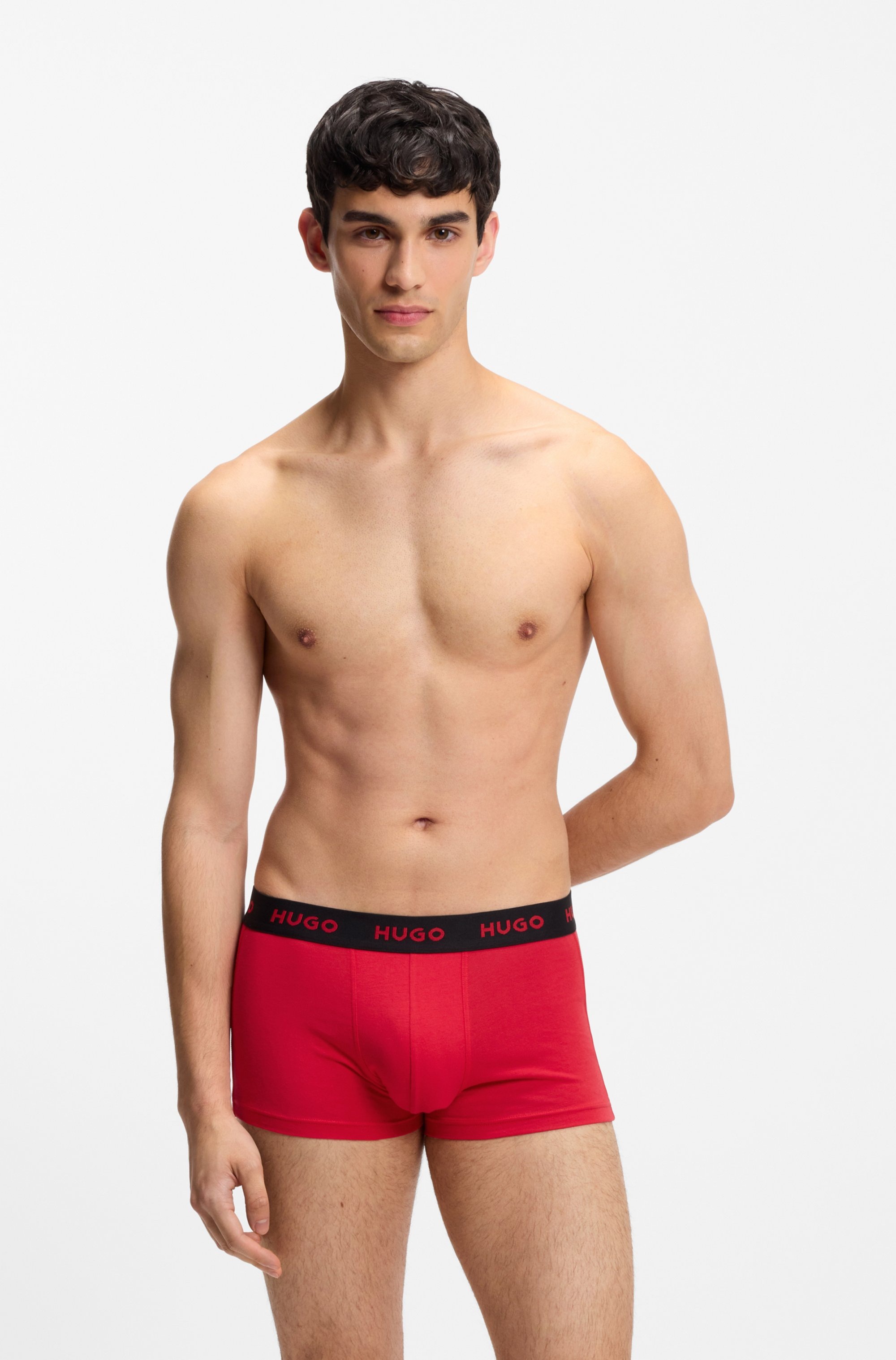 HUGO Underwear Trunk "TRUNK TRIPLET DESIGN" Packung, 3 Stk. mit Logobund günstig online kaufen
