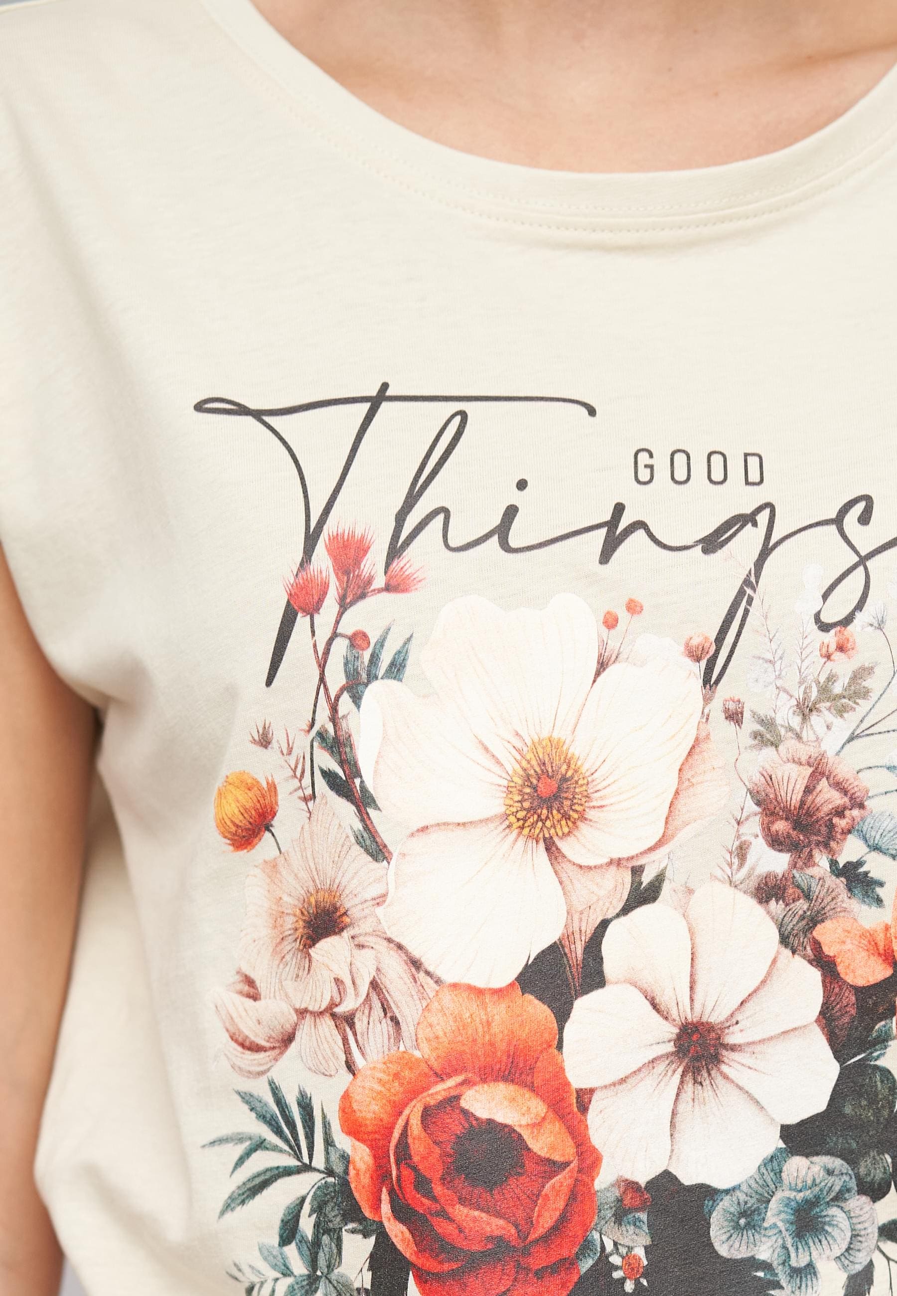 CLOUD 5IVE T-Shirt »CLOUD 5IVE Ladies Good Things Coming Sand Tee«, (1 tlg.)