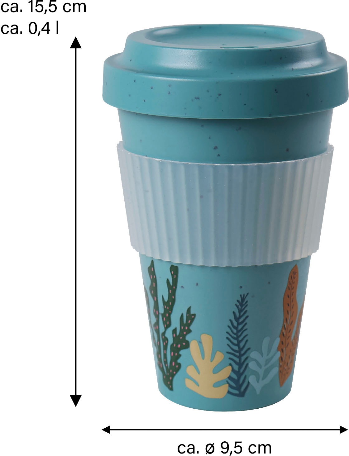Thumbnail - AWAVE Becher "AWAVE", (Set, 2 tlg.), mit rPET, 400 ml