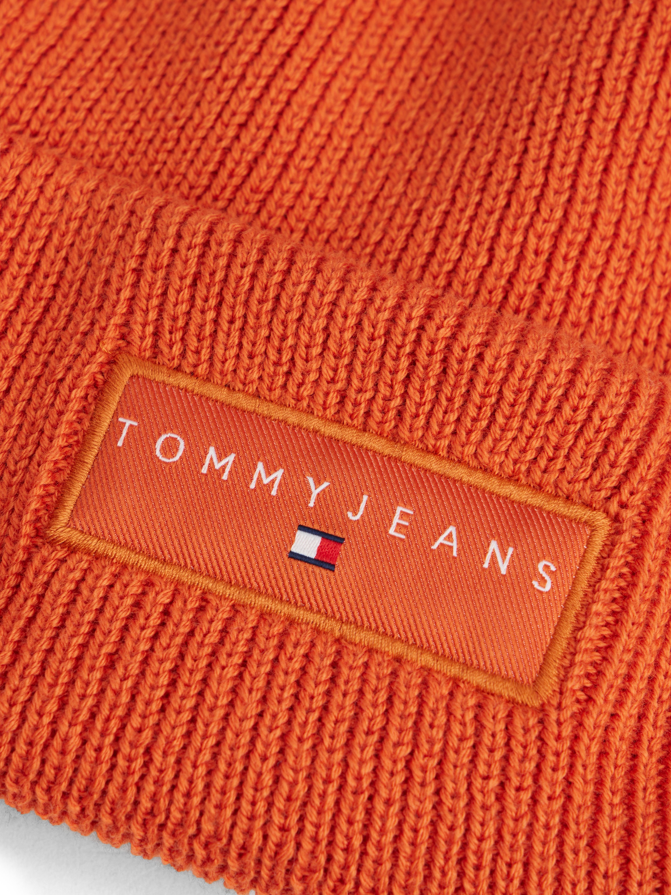 Tommy Jeans Beanie »TJM LINEAR«, in Grobstrick, mit Umschlag