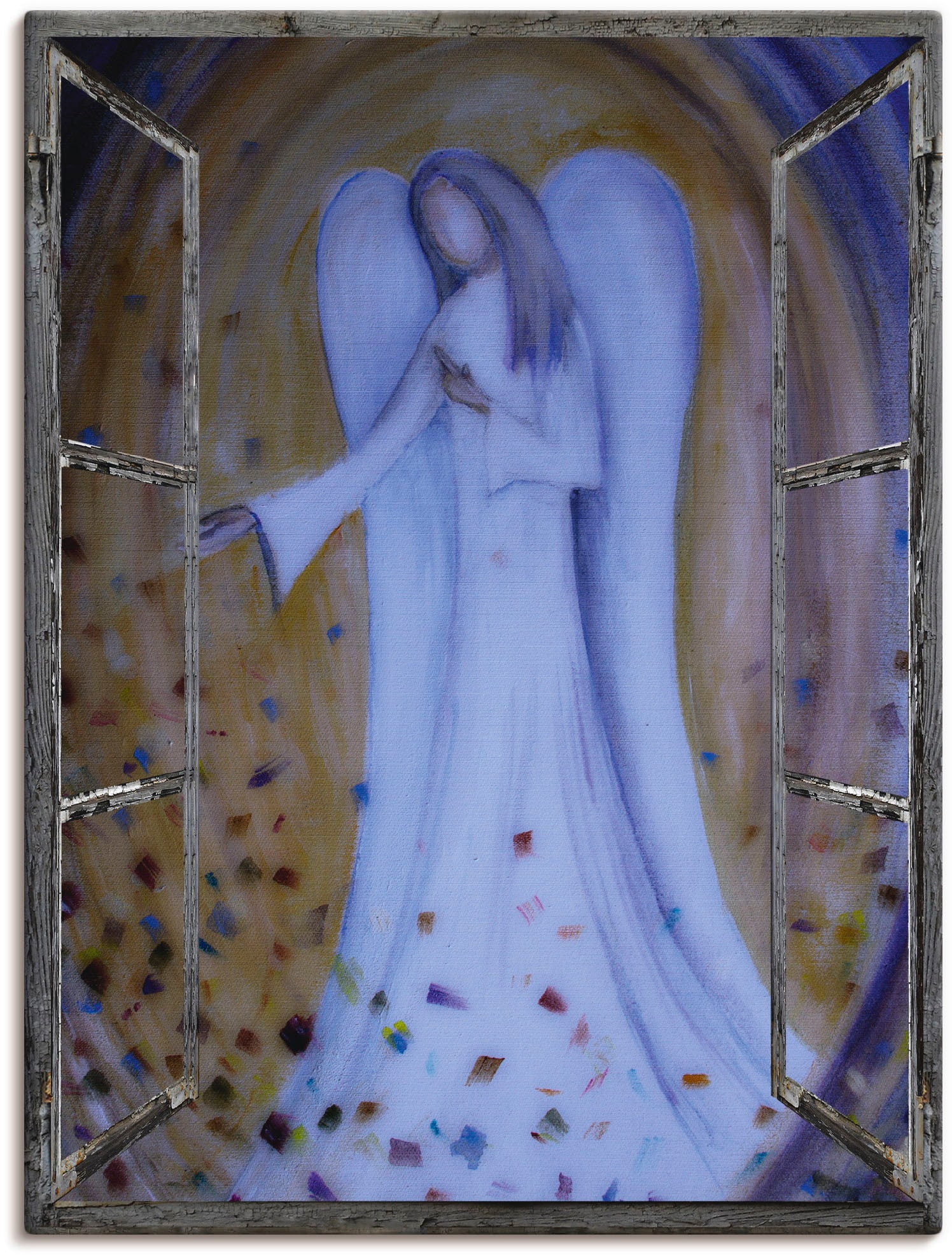 Artland Wandbild »Fensterblick - versch. bestellen BAUR Poster Größen Engel«, oder | als Wandaufkleber Leinwandbild, Religion, St.), Alubild, in (1