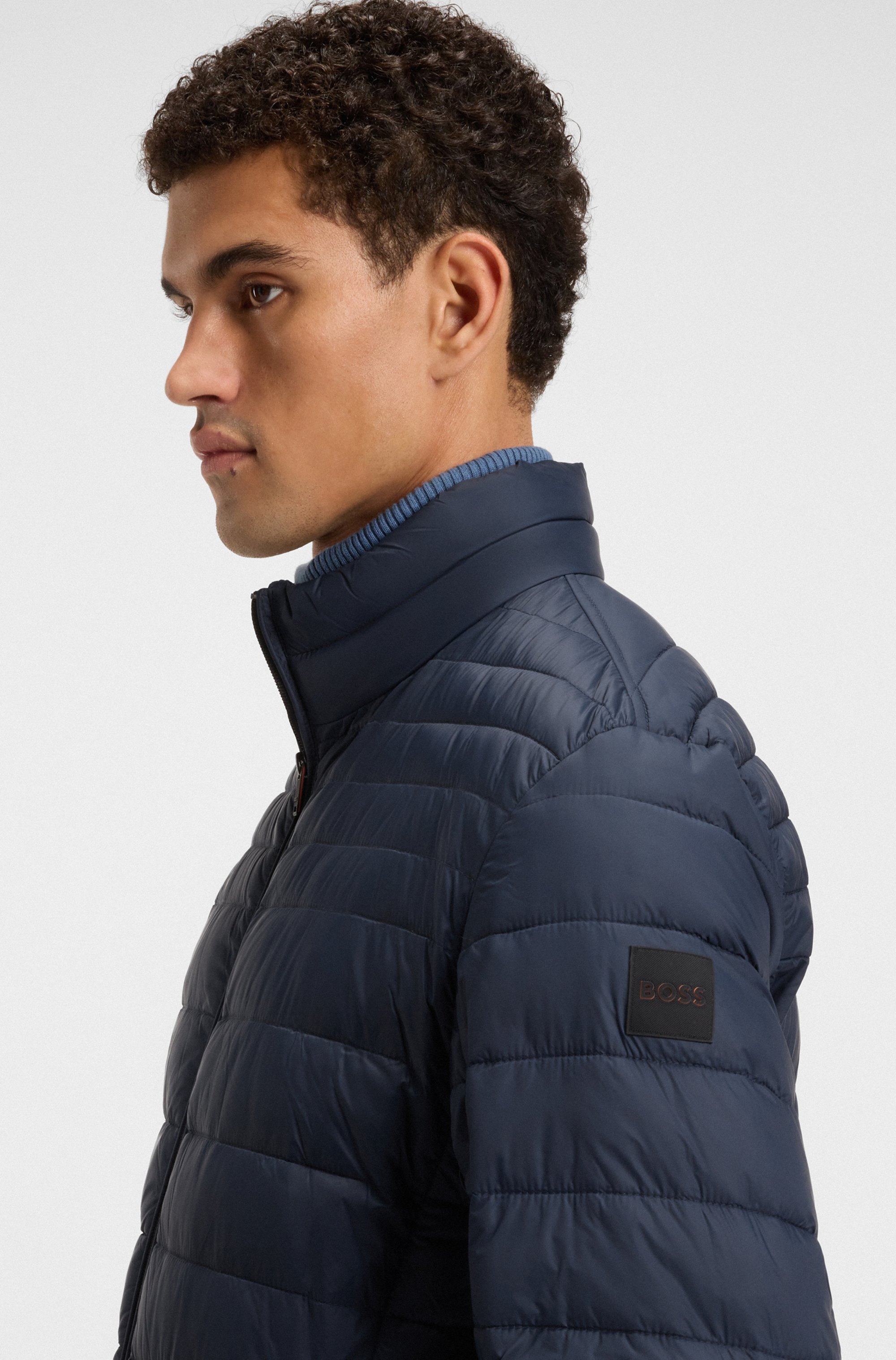 Thumbnail - BOSS ORANGE Steppjacke "Oden" ohne Kapuze mit Stehkragen, slim fit, federleicht wasserabweisend