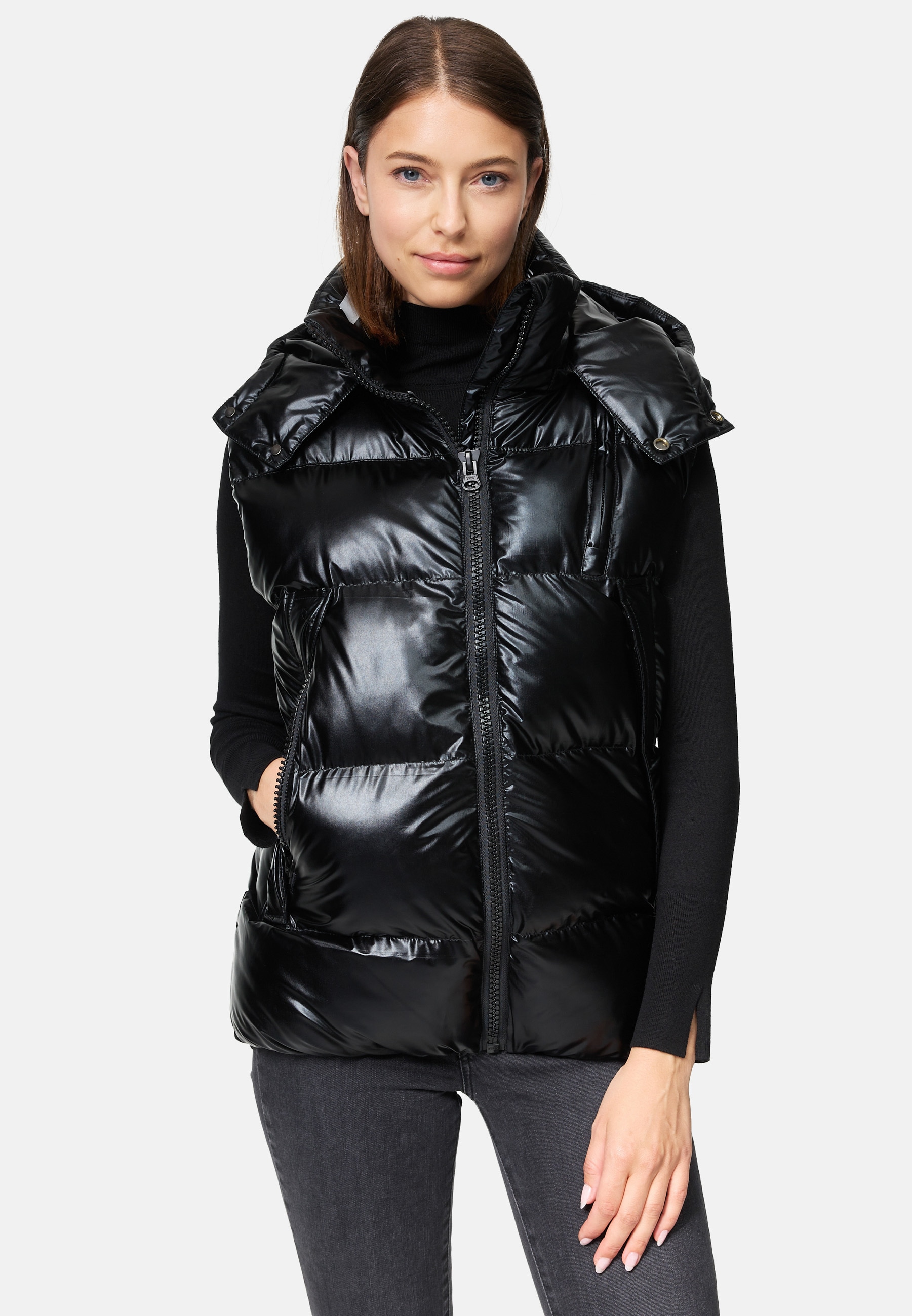 trueprodigy Steppweste »Darko F Reflektierender Innenkragen Kapuze extra große Seitentaschen«