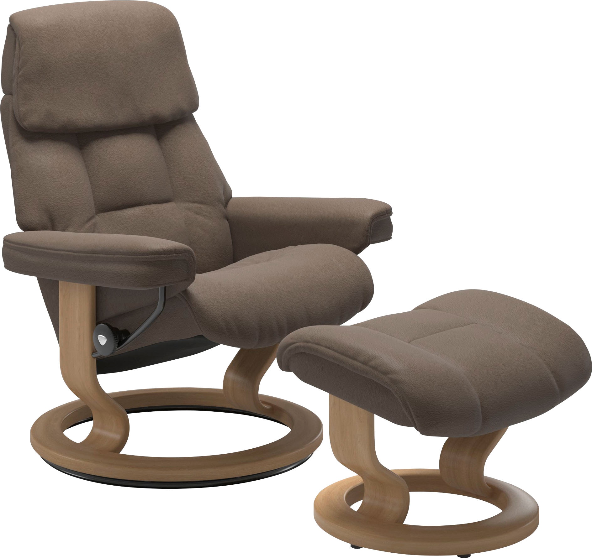 Stressless Relaxsessel "Ruby" mit Classic Base, Größe S, Gestell Eiche, Wenge, Braun & Schwarz