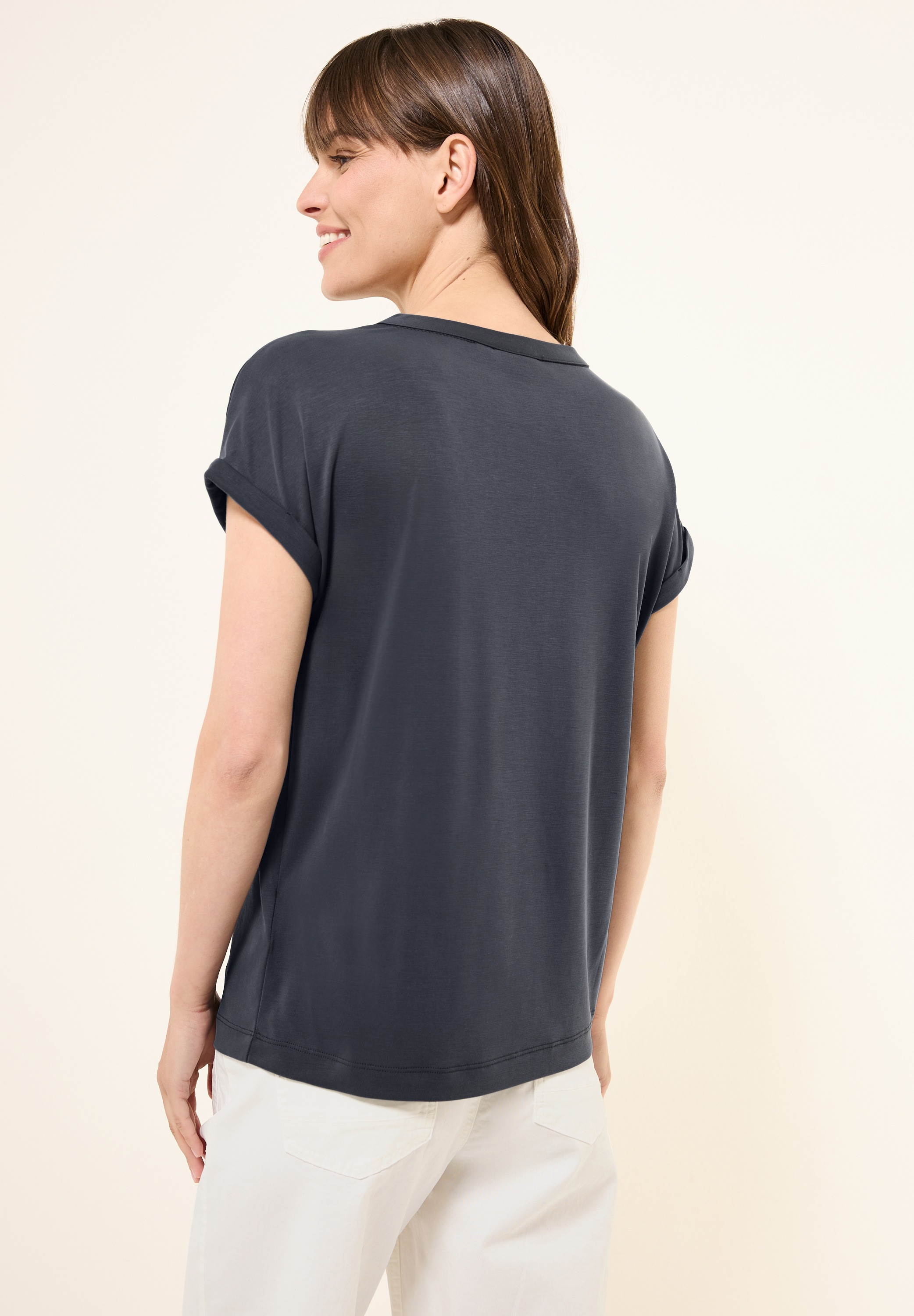Cecil T-Shirt, aus softem Materialmix günstig online kaufen