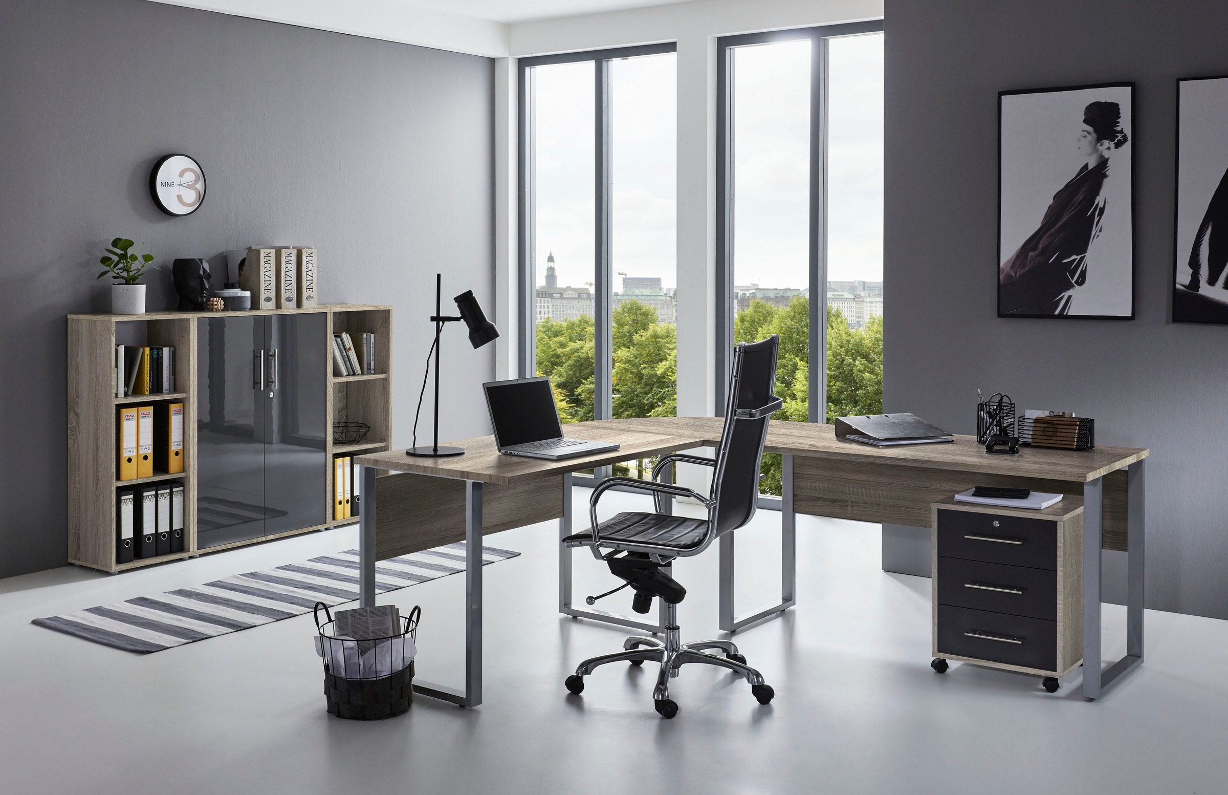 BMG Möbel Büromöbel-Set »Tabor Office«, (Set, 6 tlg.)