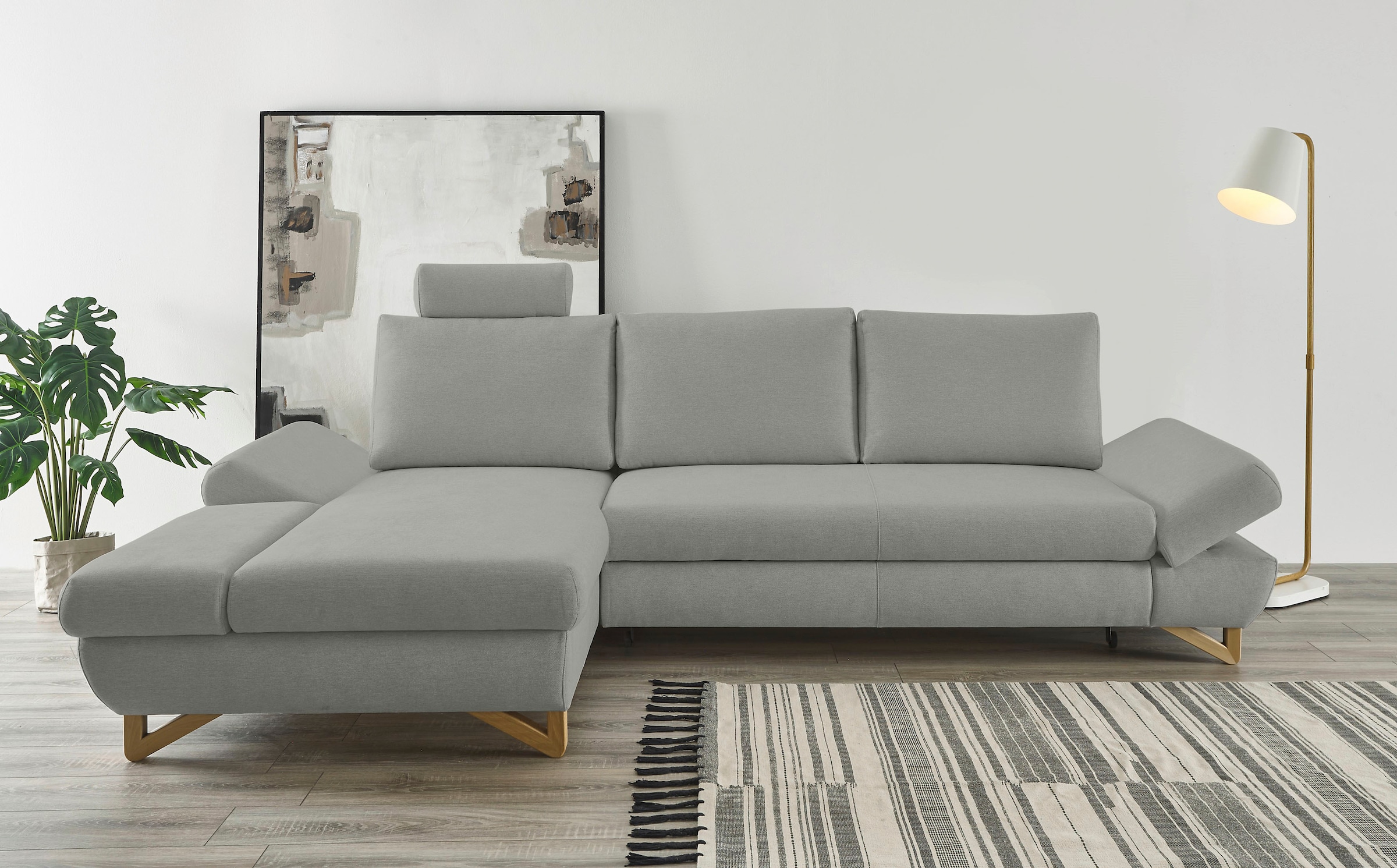 Home affaire Ecksofa "City/Giron, L-Form," verstellbare Armlehnen mit Raste günstig online kaufen
