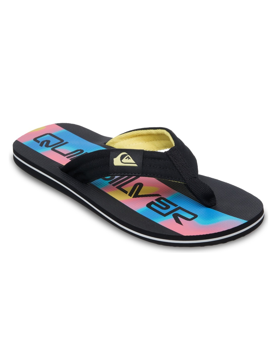 QUIKSILVER Herren Sandale "Molokai Layback", Gr. 11schwarz holmes, Obermaterial:Obermaterial: 100% Baumwolltextil, Futter: 100% Polyestertextil,