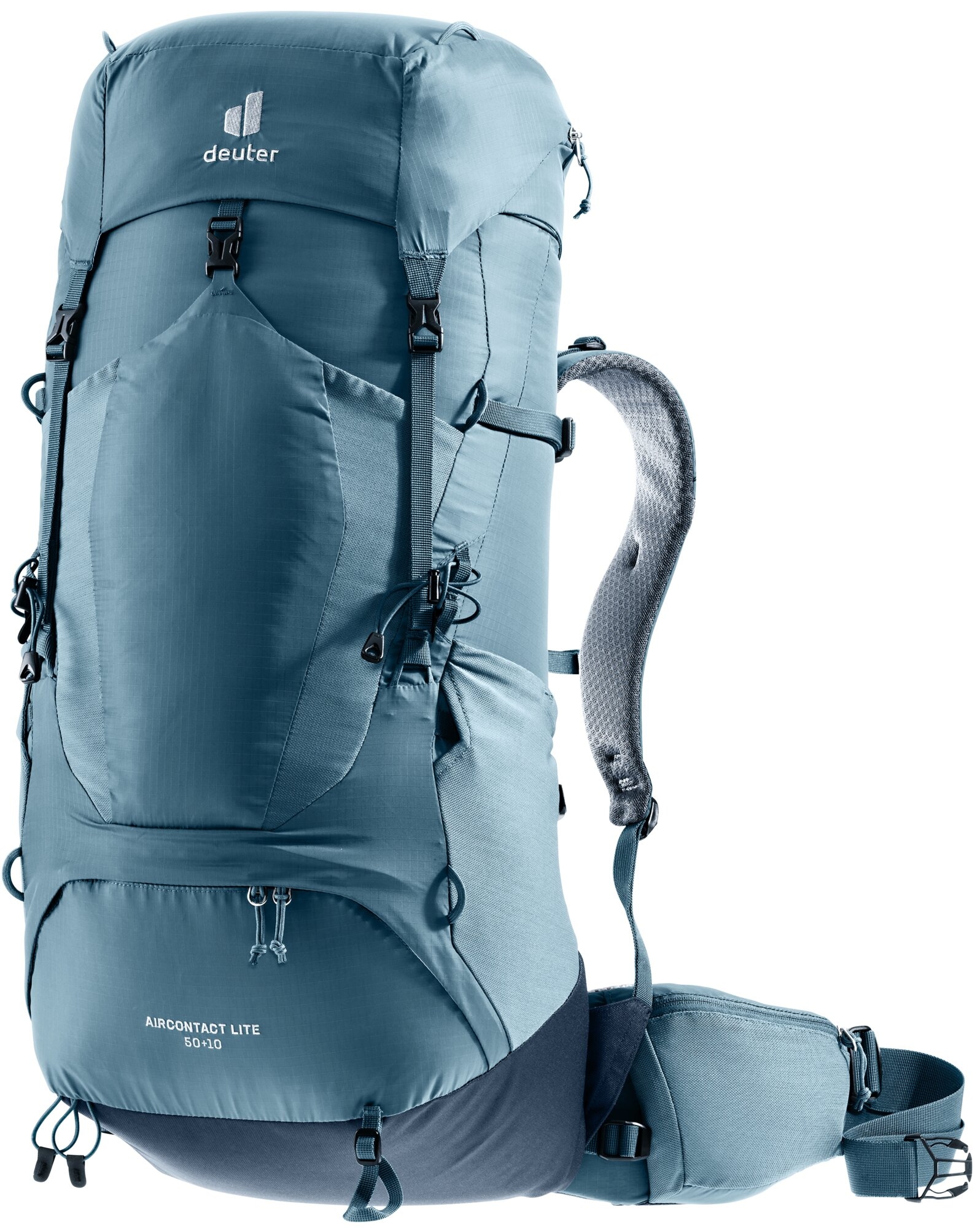 DEUTER Trekkingrucksack "Aircontact Lite 50 + 10", B/H/T: 30cm x 76cm x 27cm, blau, Rucksäcke, mit 60 Litern Volumen, aus Polyamid und Polyester