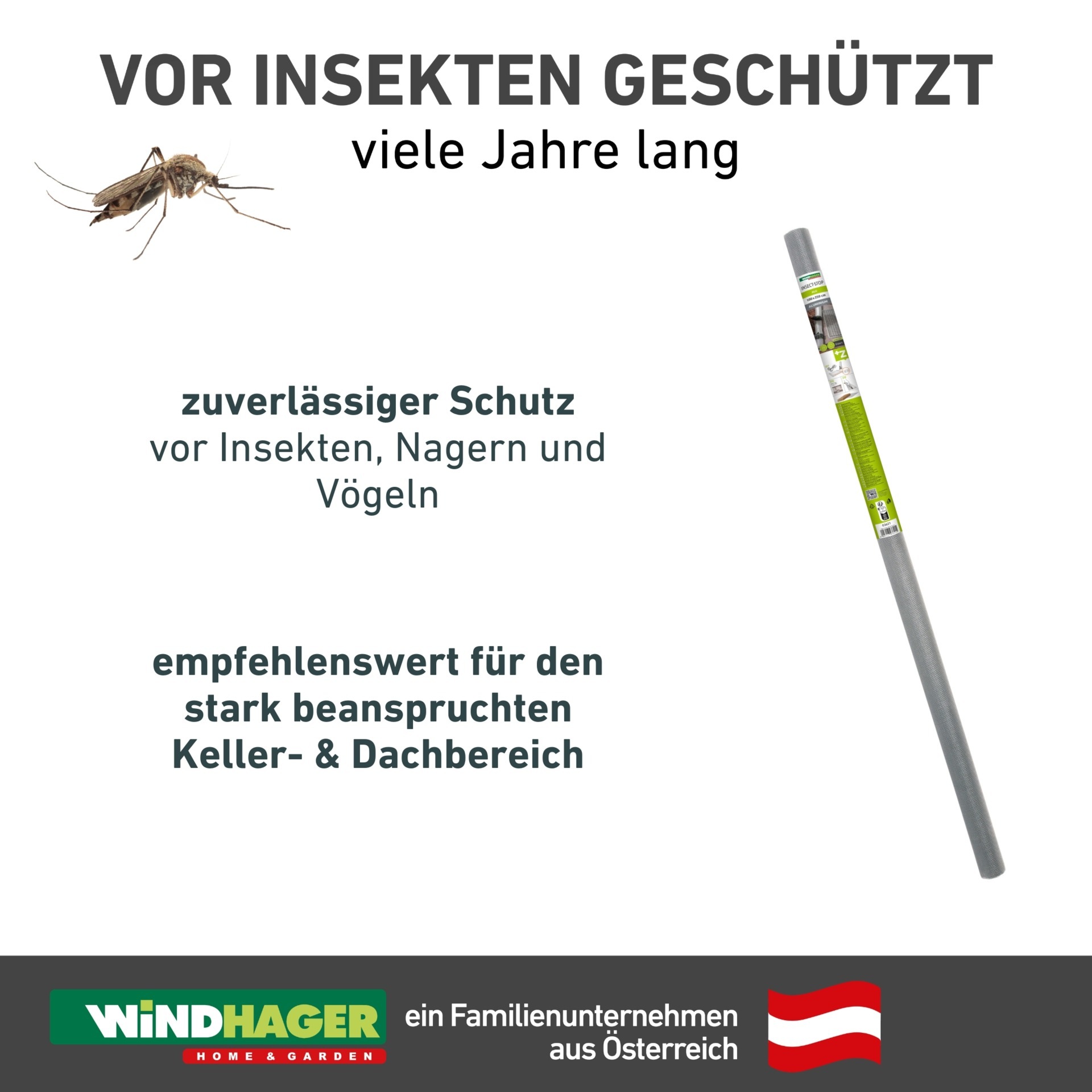 Windhager Fliegengitter-Gewebe »aus Aluminium, geeignet für Fenster und Lichtschächte« 1 Stk. tlg. Insektenschutzgitter erhältlich in unterschiedlichen Maßen