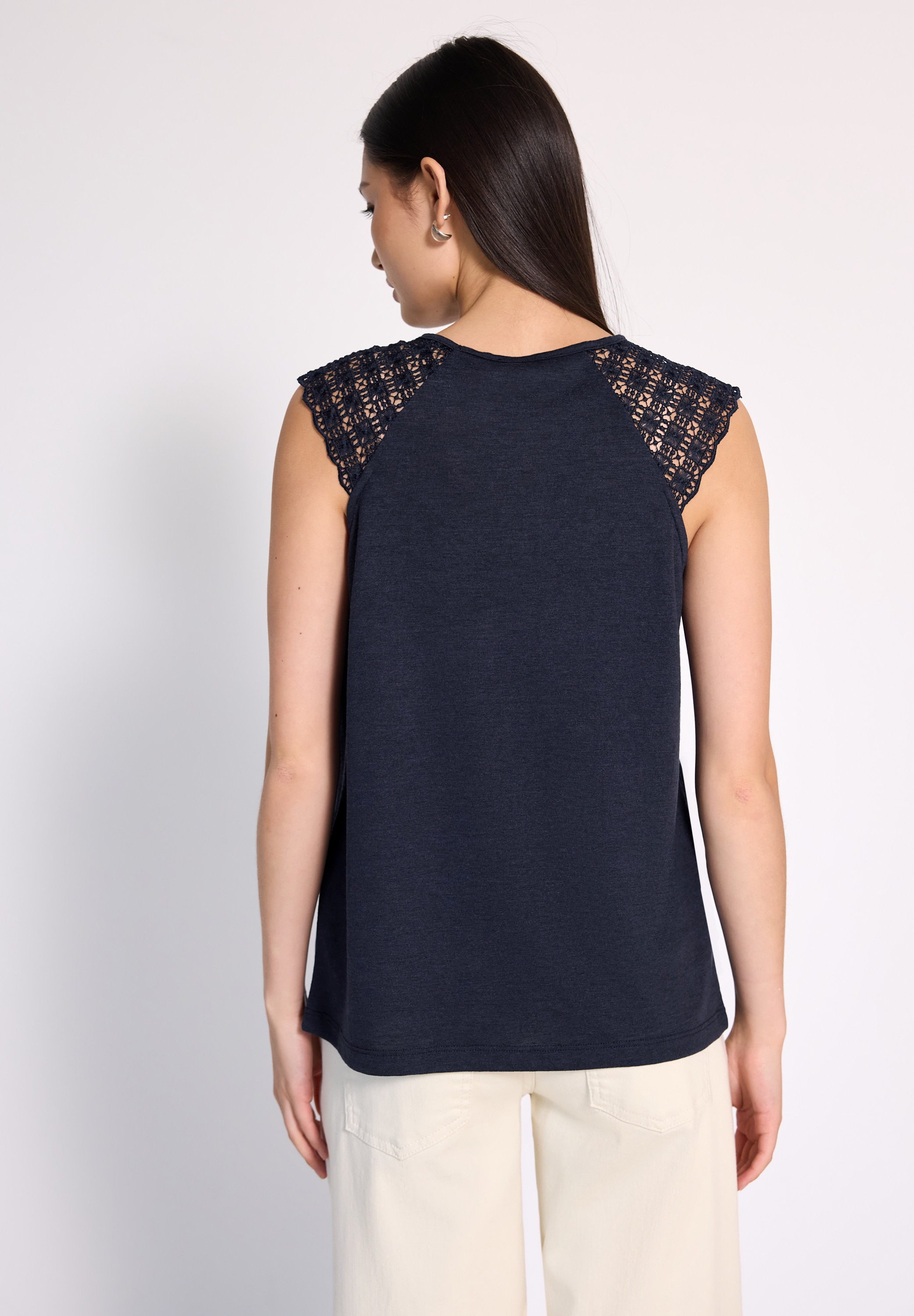 STREET ONE STUDIO Spitzentop, Rundhalsausschnitt günstig online kaufen
