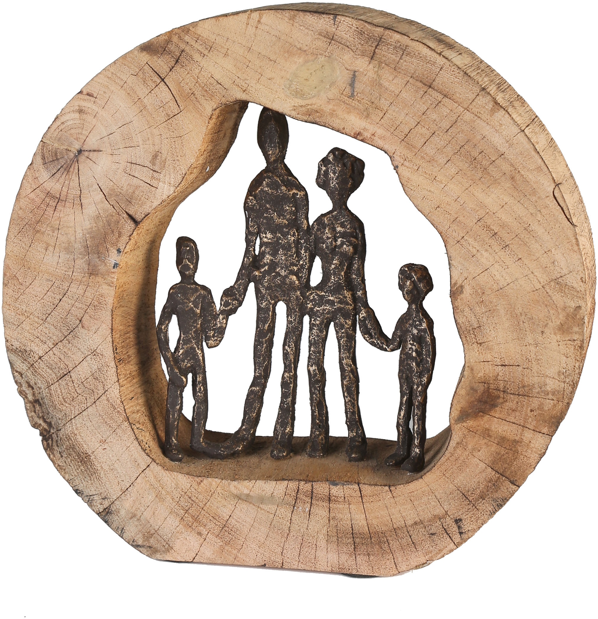 »Skulptur | Wohnzimmer Holz-Baumscheibe, 28 Casablanca Familie«, by BAUR Metall Höhe aus Dekofigur kaufen cm, und Gilde Dekoobjekt,