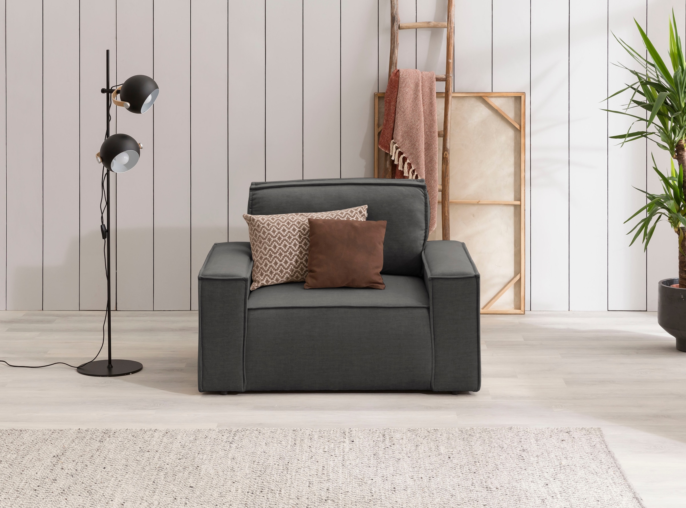 OTTO home Sessel "SHERWOOD Samtvelours Love-Seat" passend zur Polster-Serie SHERWOOD