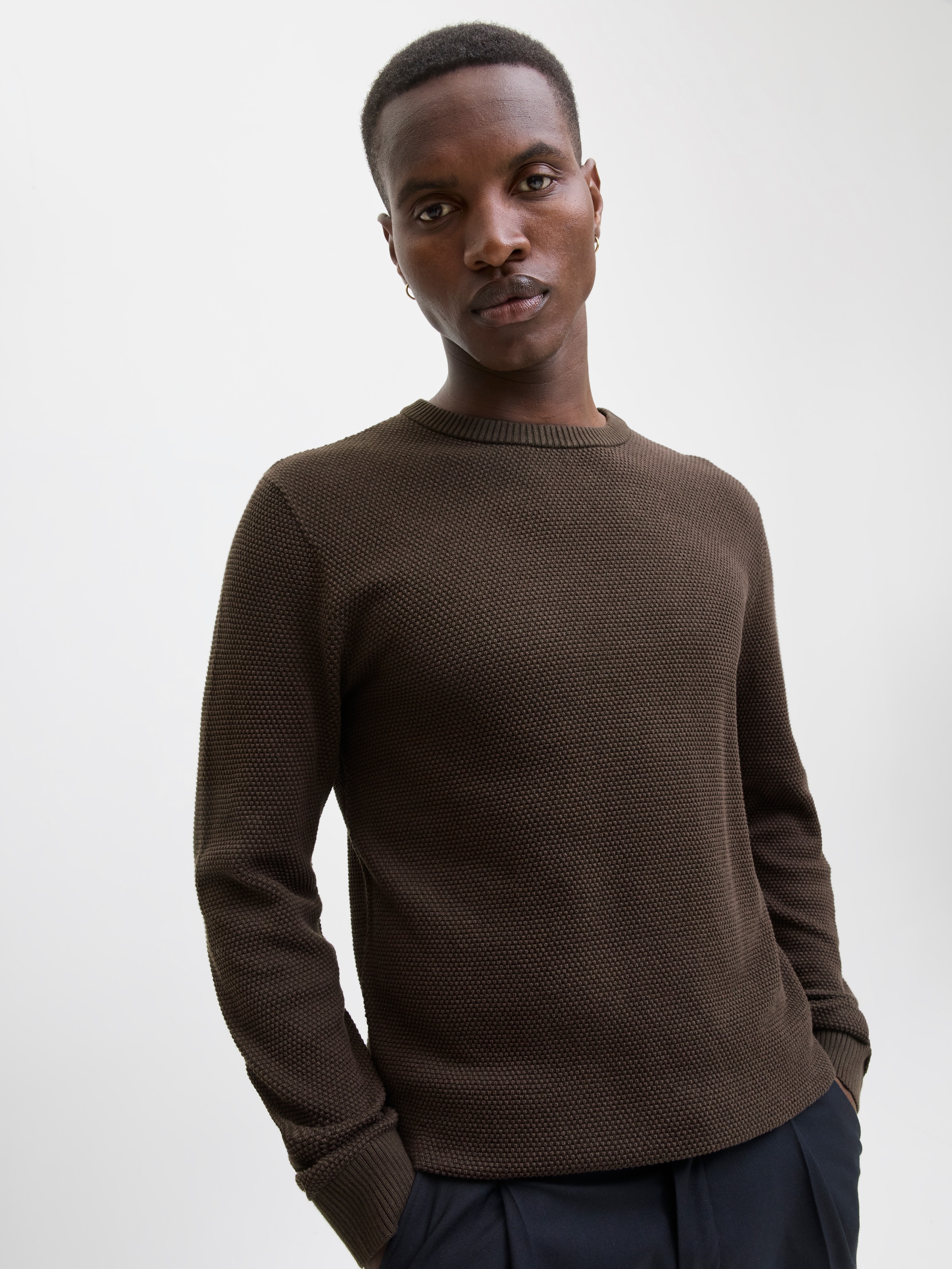 Jack & Jones Rundhalspullover "JJEGLOBE KNIT CREW NECK NOOS", in Strick Opt günstig online kaufen