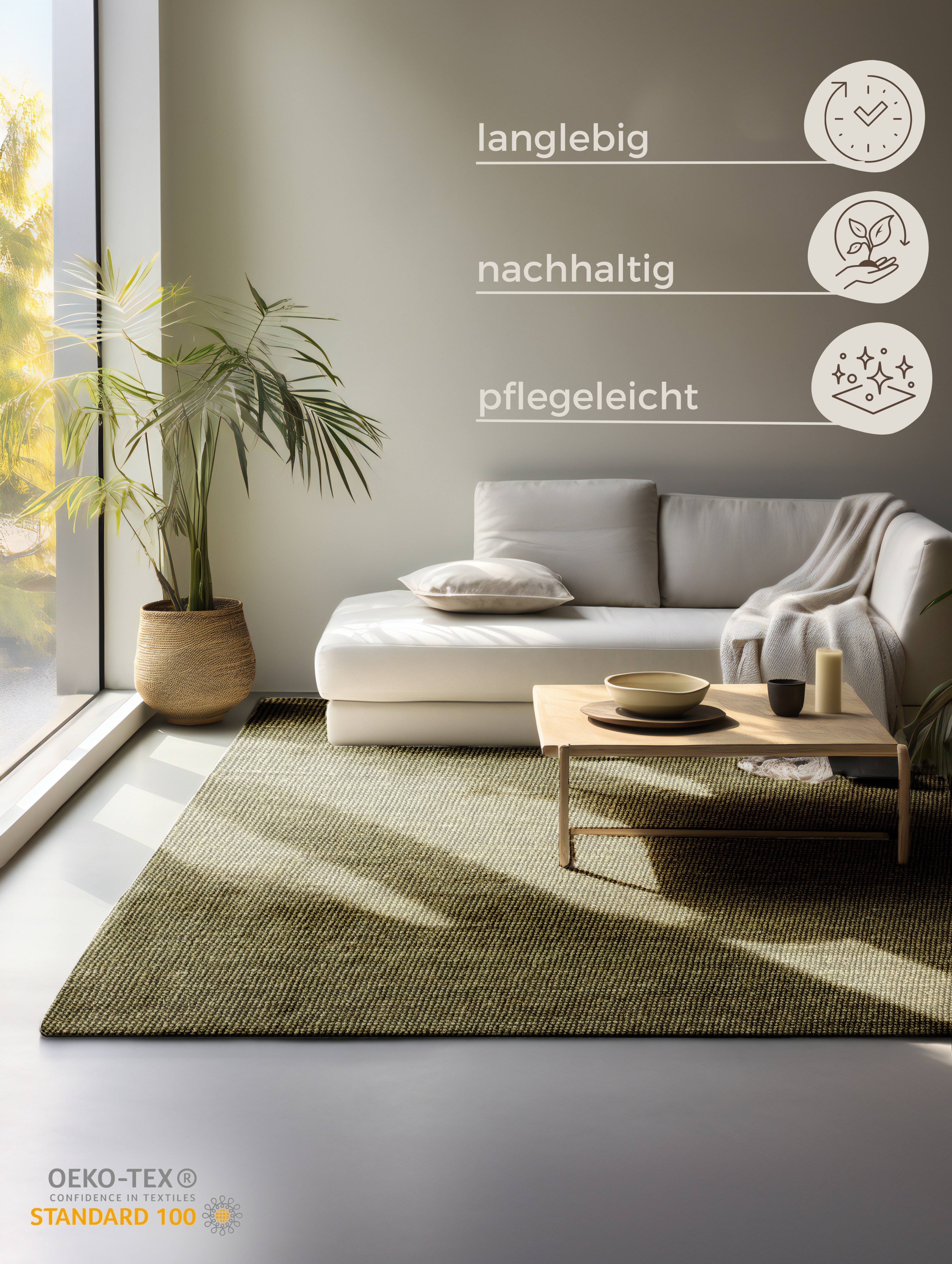 Thumbnail - HANSE Home Teppich "Jaipur Juteteppich, als Läufer und in Rund", rechteckig, 10 mm Höhe, 100% Naturfaser, Wohnzimmer, Es...