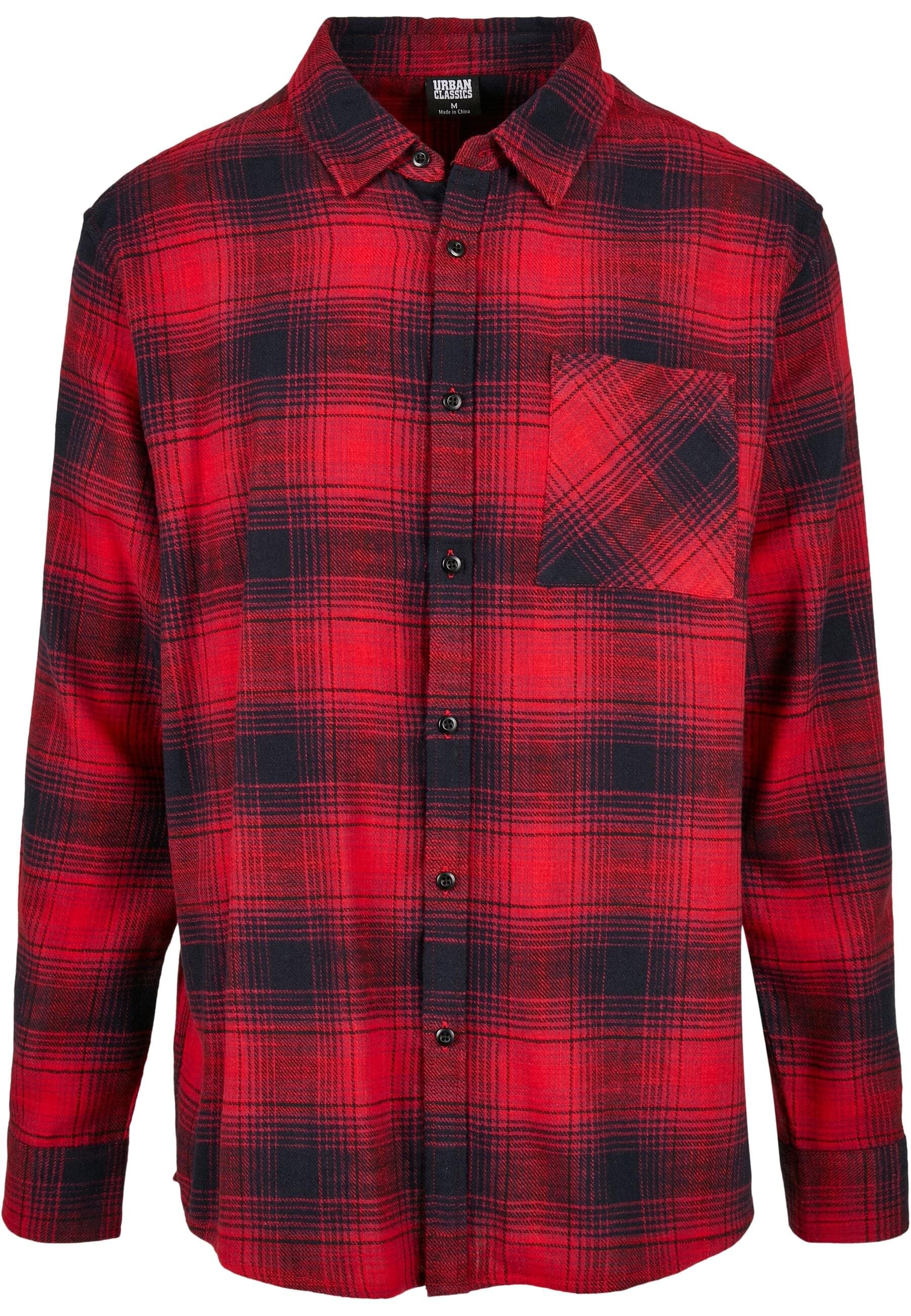 URBAN CLASSICS Langarm-Poloshirt "Urban Classics Herren Oversized Checked G günstig online kaufen