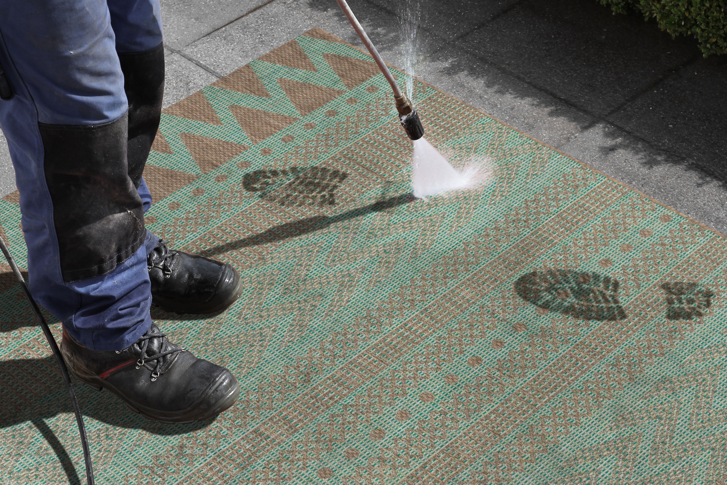 NORTHRUGS Teppich »Sidon«, rechteckig, 4 mm Höhe, In-und Outdoor geeignet, Strapazierfähig und pflegeleicht, Flachgewebe