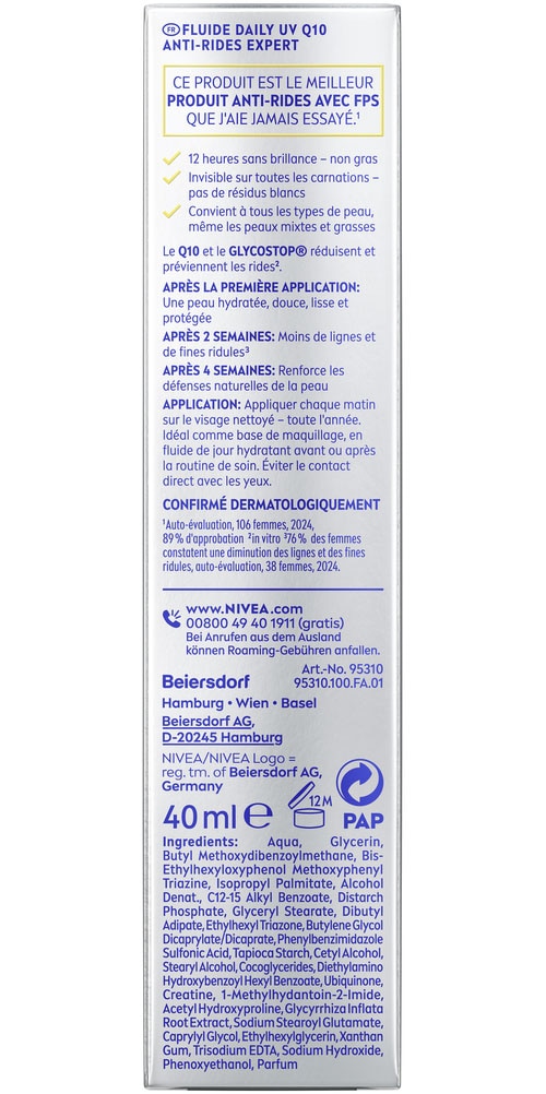 Nivea Gesichtsfluid »NIVEA Tagespflegefluid Q10 UV LSF 50«, Anti-Aging, pflegend, straffend, UV-Schutz