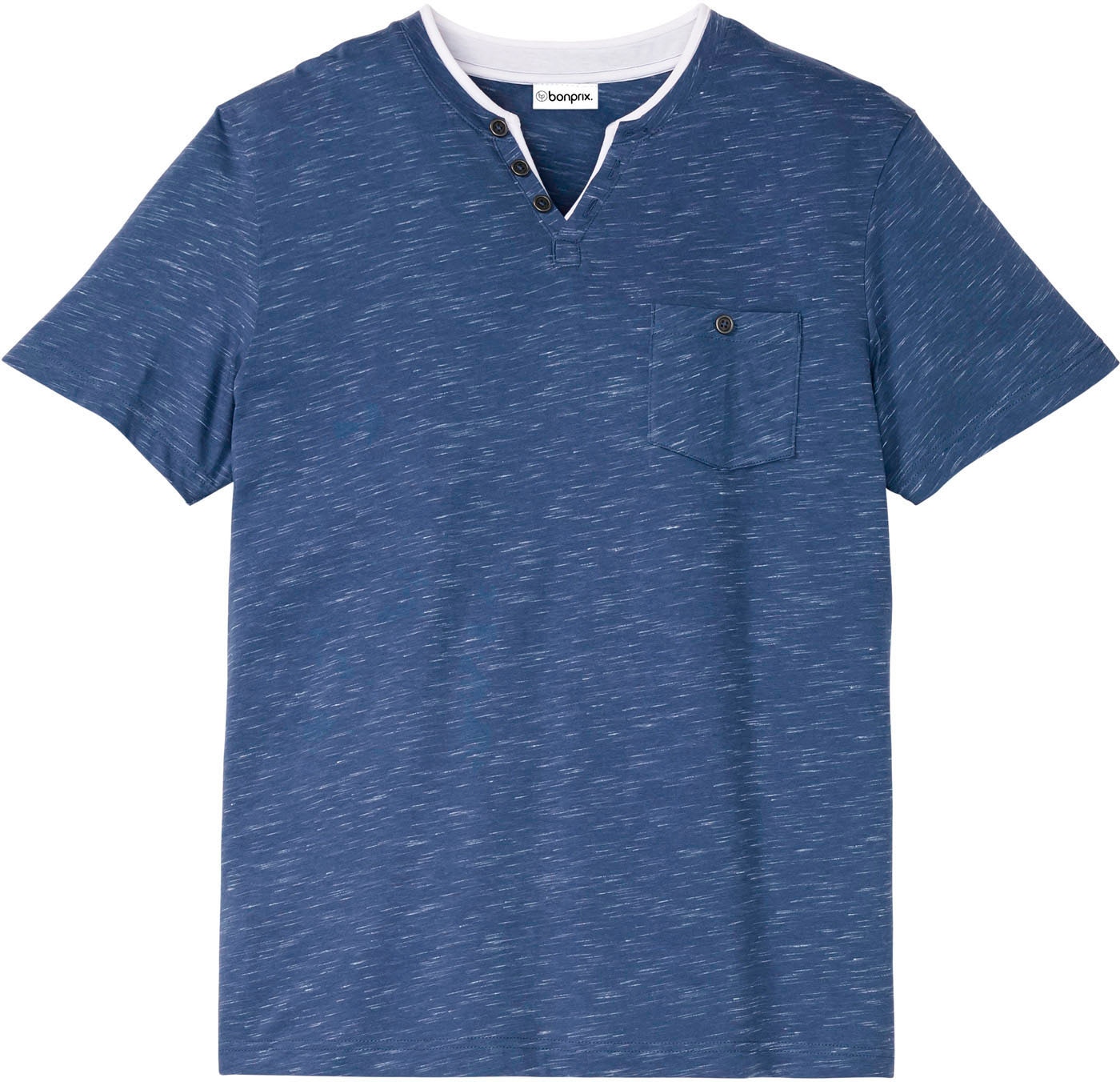 bonprix 2-in-1-Shirt »2 in 1 Shirt, Kurzarm« Regular Fit, mit Brusttasche, aus Baumwolle und Polyester