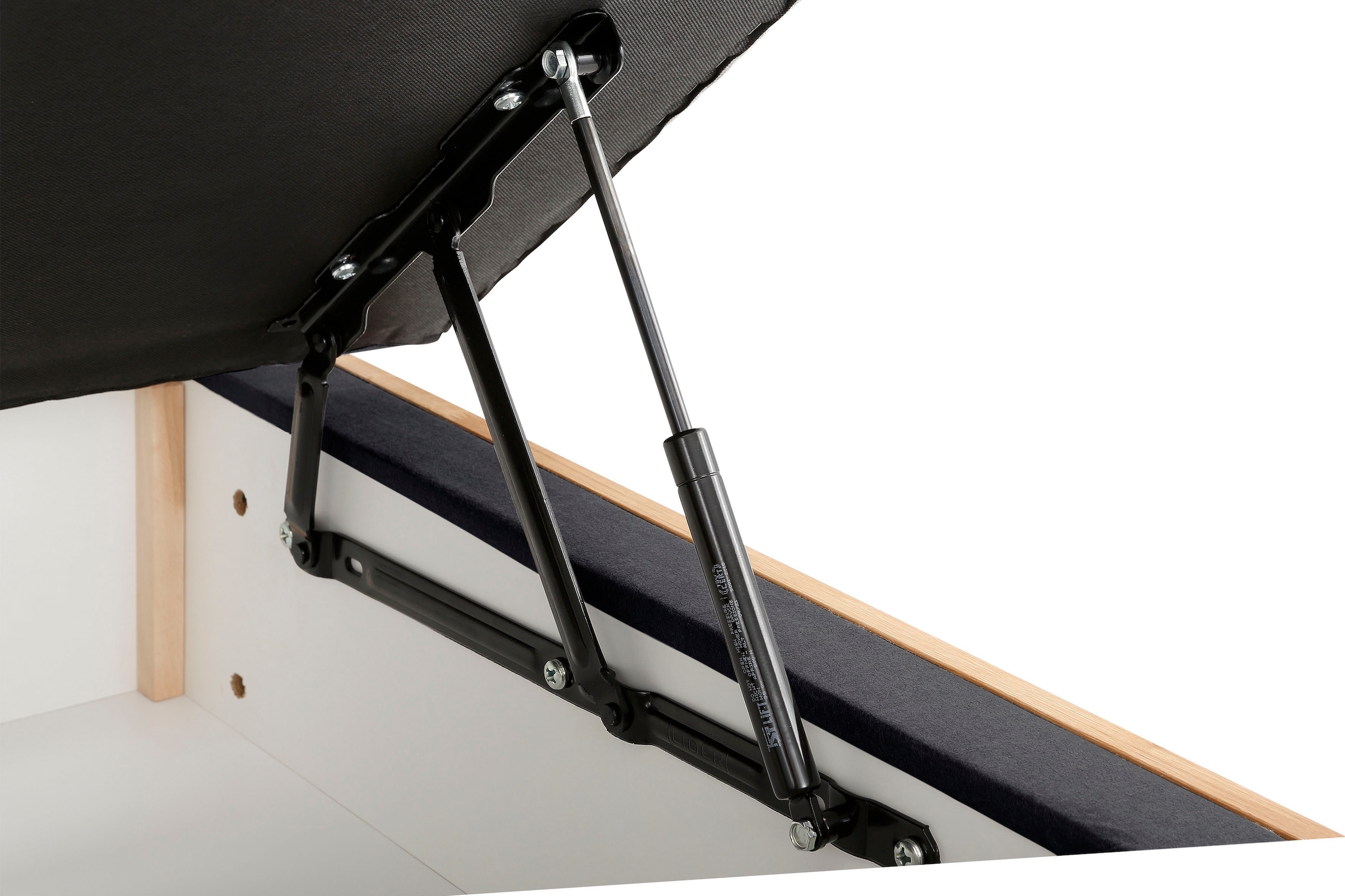 OTTO products Boxspringbett, LED-Beleuchtung, mit zertifizierten, recycelten Bezugsstoffen