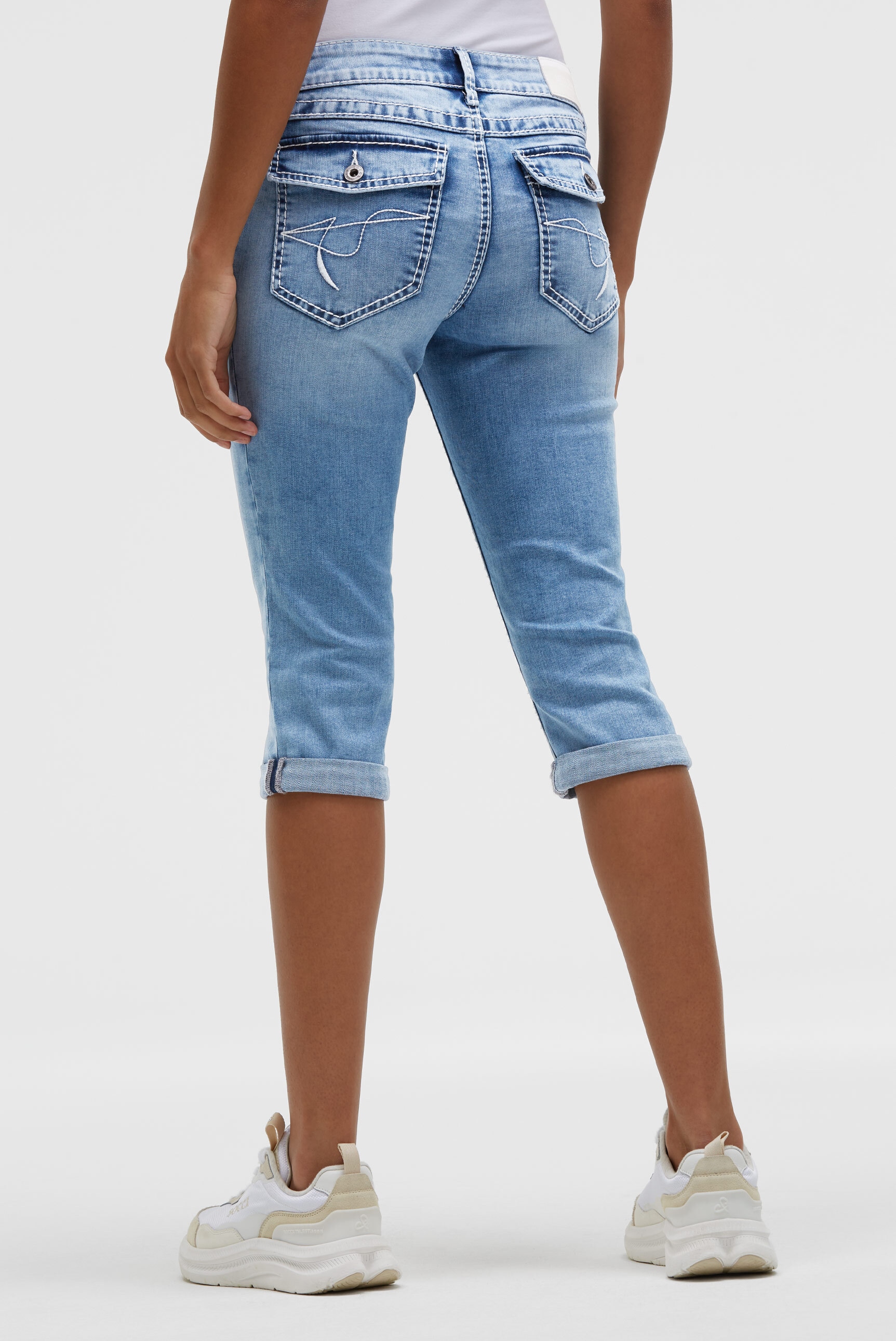 SOCCX Regular-fit-Jeans mit Turn-Up Saum