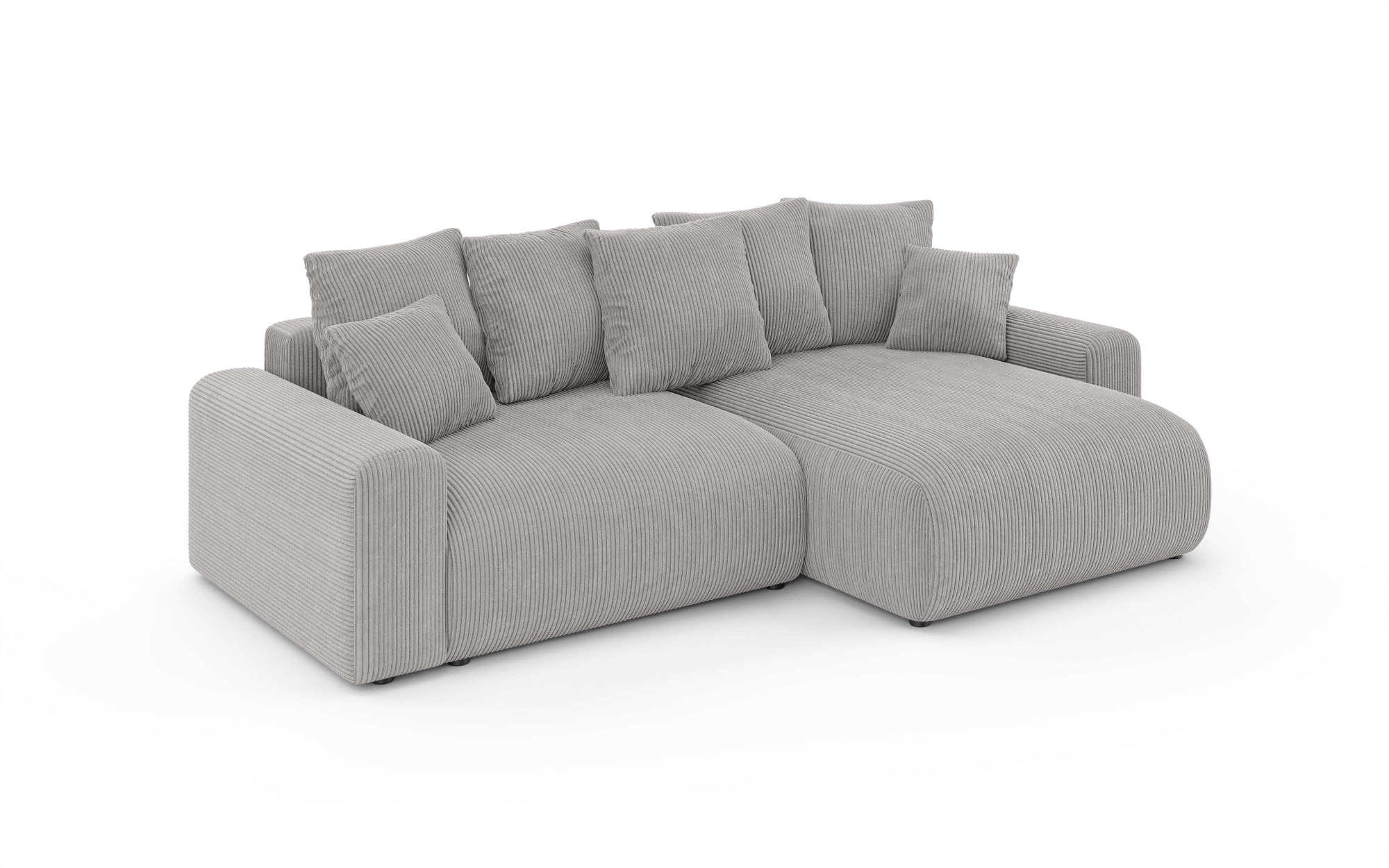 Home affaire Ecksofa »LAKESIDE klein mit Bettfunktion und Bettkasten, B/T/H 235/142/84 cm«, L-Form, Recamiere beidseitig montierbar, mit Wellenunterfederung