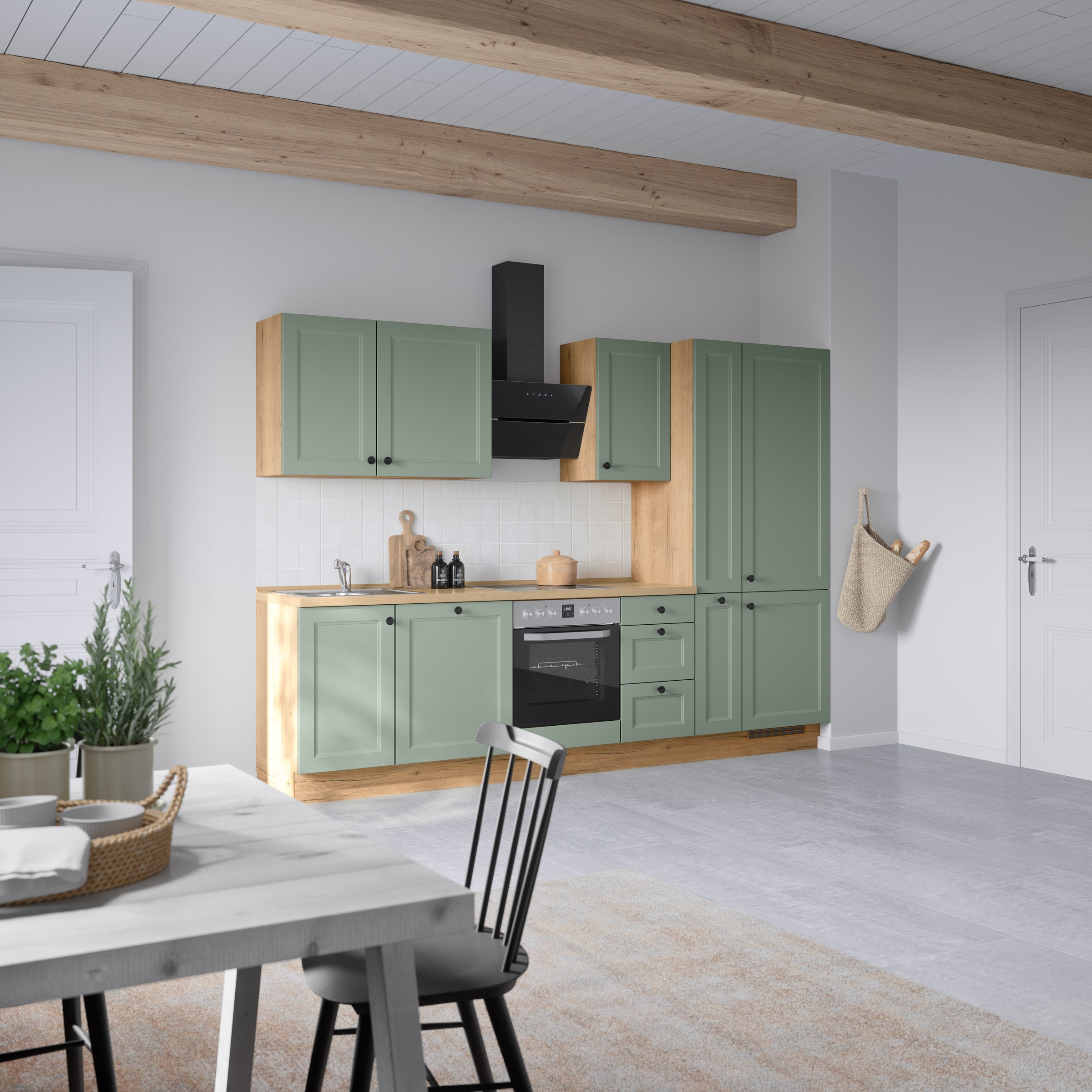 nobilia® Küchenzeile »"Cascada II"«, vormontiert, Breite 300 cm, Ausrichtung wählbar, wahlw. mit E-Geräten