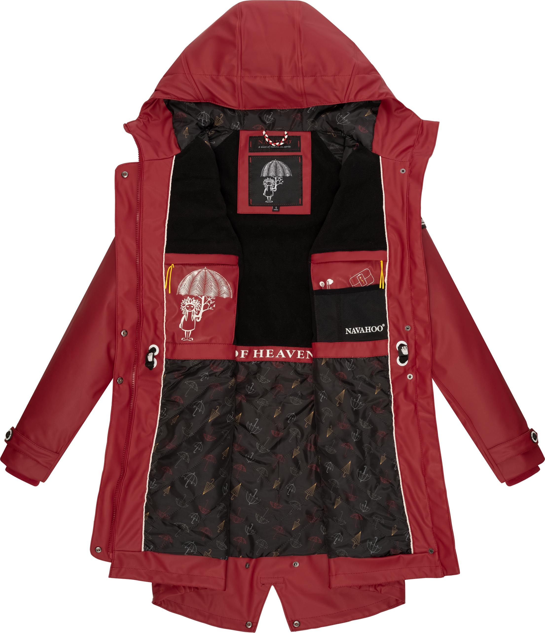 Navahoo Regenjacke »Rainy Flower«, mit Kapuze, modischer Damen Regenmantel mit Kapuze