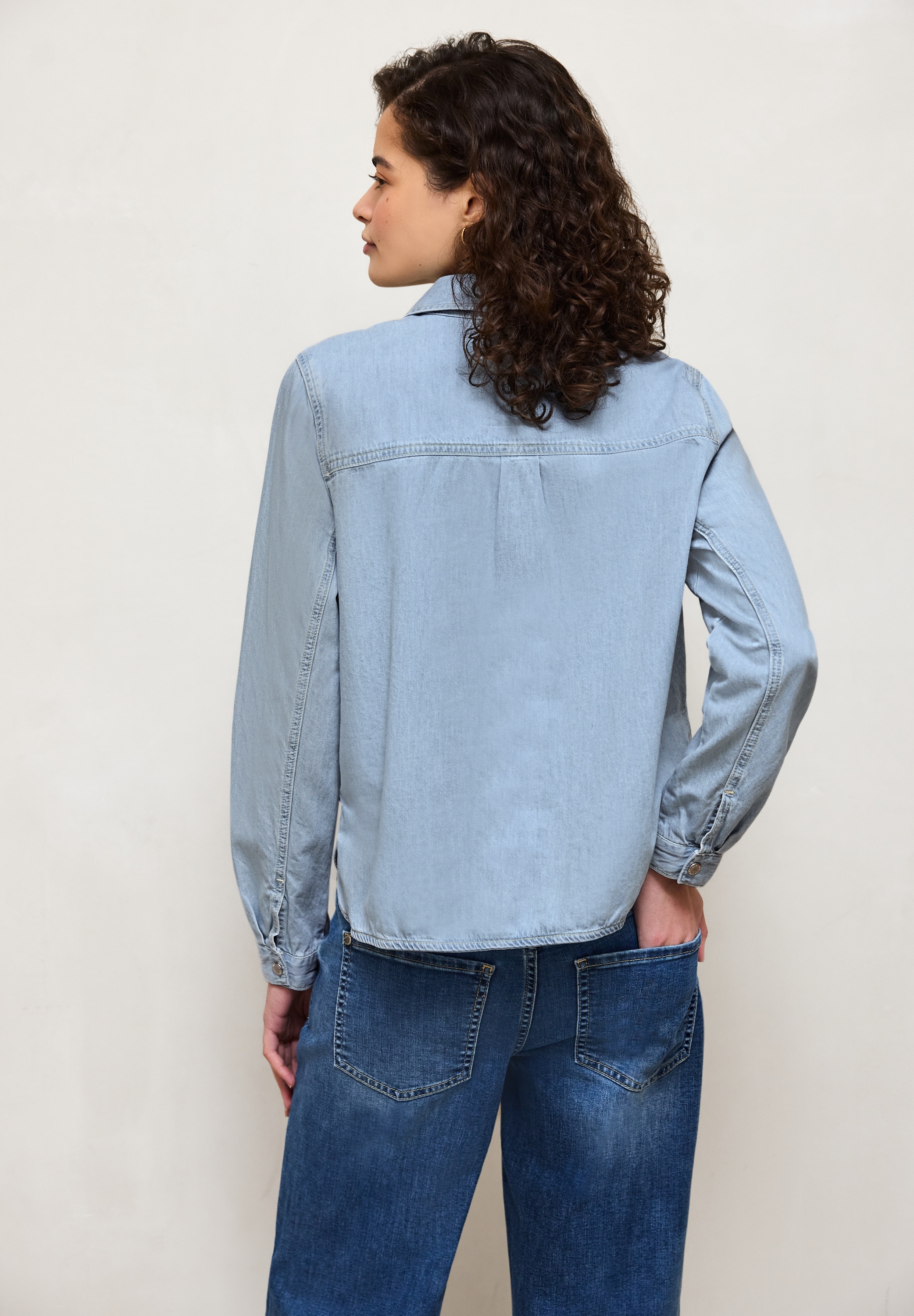 STREET ONE STUDIO Langarmbluse aus reiner Baumwolle